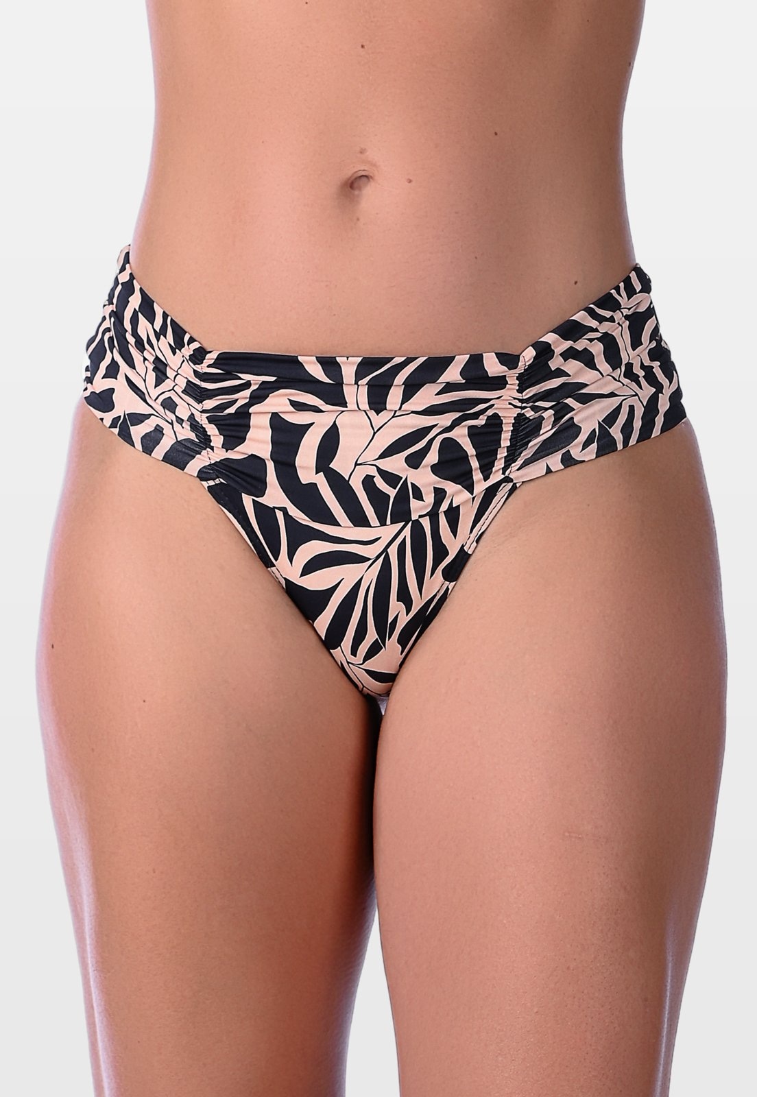 Imagem principal Calcinha Summer Soul Cintura Baixa Cós Largo Franzido Preto Summer Soul bege/estampado