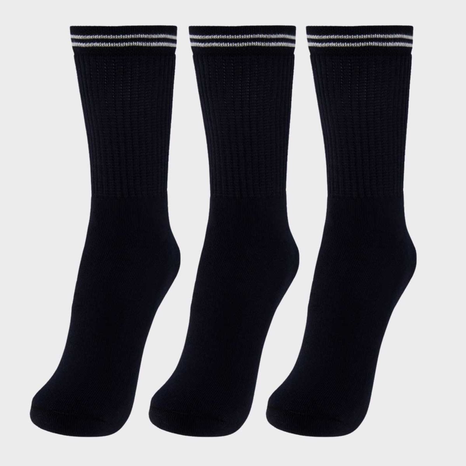 Imagem principal Kit Meia Lupo Sport Básica Cano Longo 3 Pares Preta Lupo rosa