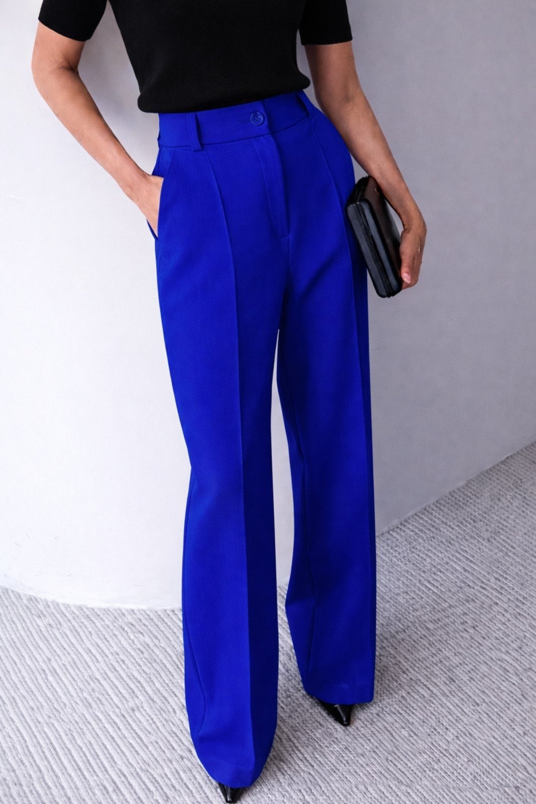 Imagem principal Calça Wide Leg Pantalona Alfaiataria Feminina Dra Maia Royal Dra Maia azul