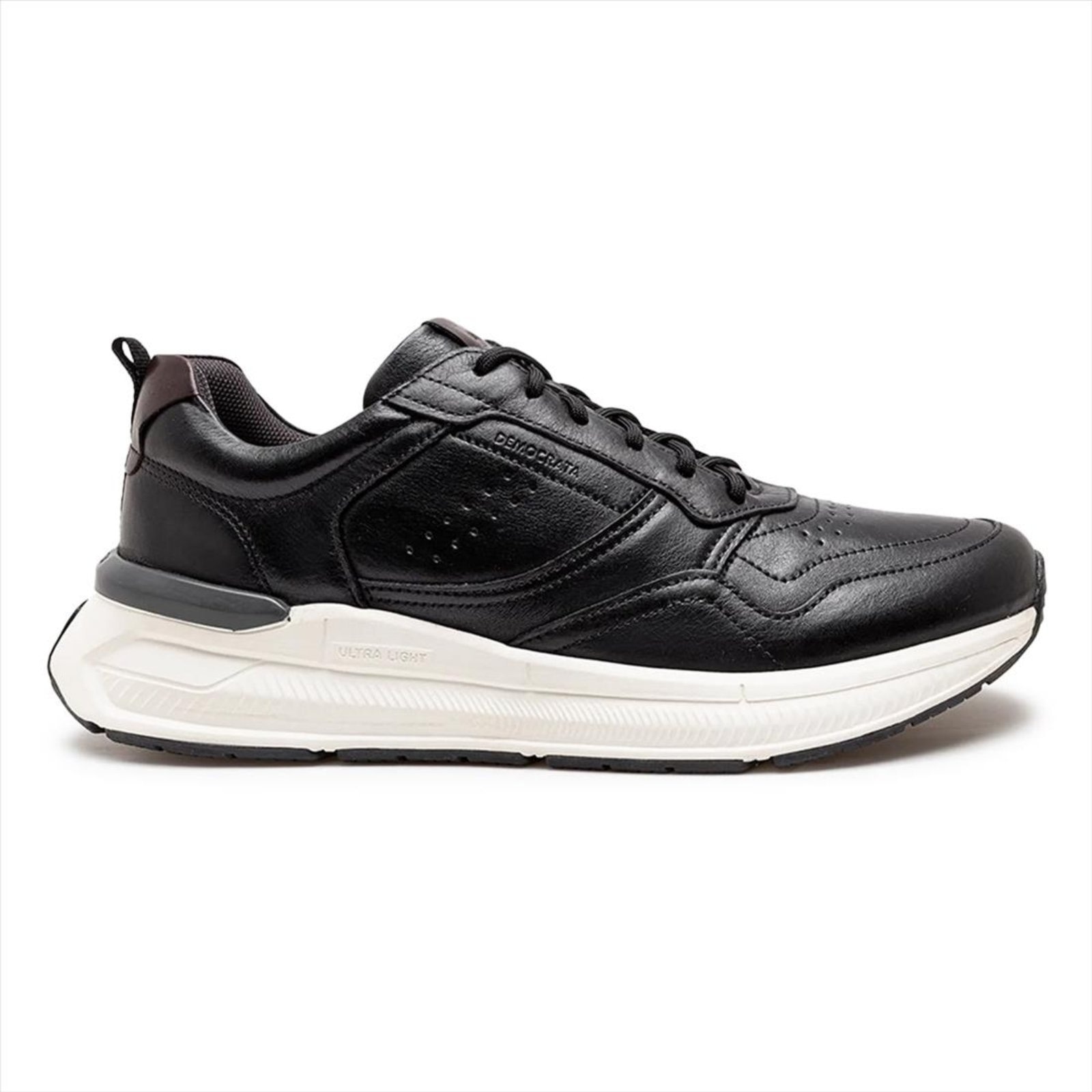 Imagem principal Tênis De Couro Democrata Masculino Denim Brad Ultra Light 527101 DEMOCRATA preto denim