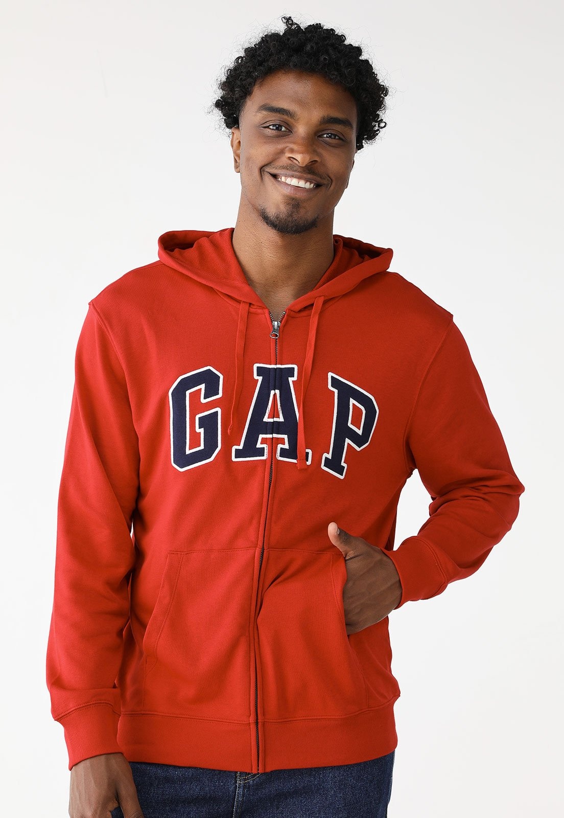 Imagem principal Blusa de Moletinho Aberta GAP com Capuz Vermelha GAP vermelho