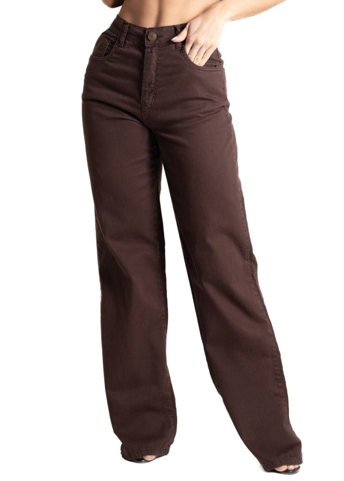 Imagem principal Calça Sarja Sawary Wide Leg - 280820 Sawary marrom