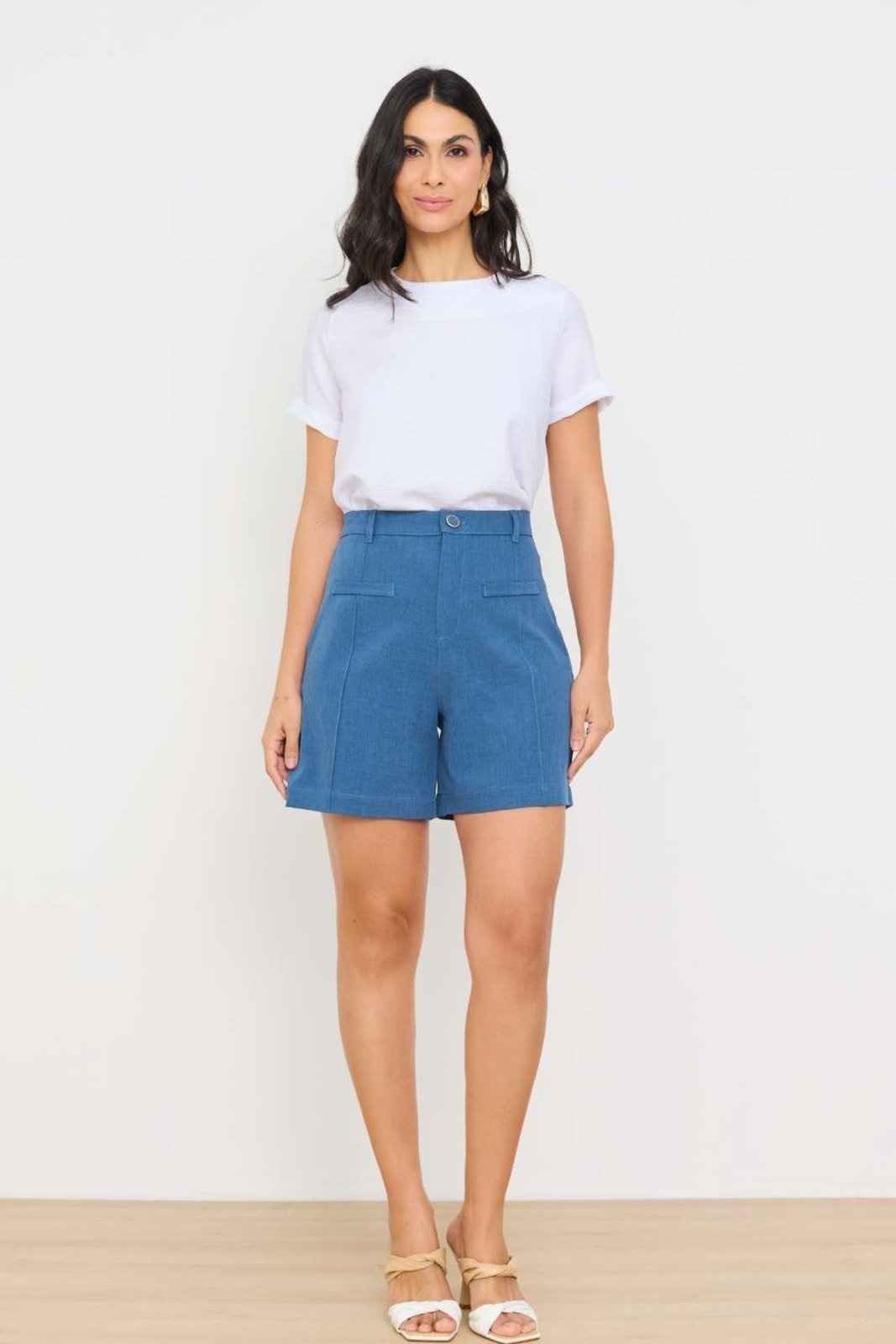 Imagem principal Bermuda Vanibele Alfaiataria Claro Vanibele azul