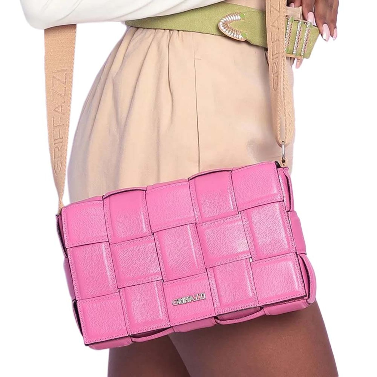 Imagem principal Bolsa de Couro Griffazzi Pink Griffazzi amarelo pink
