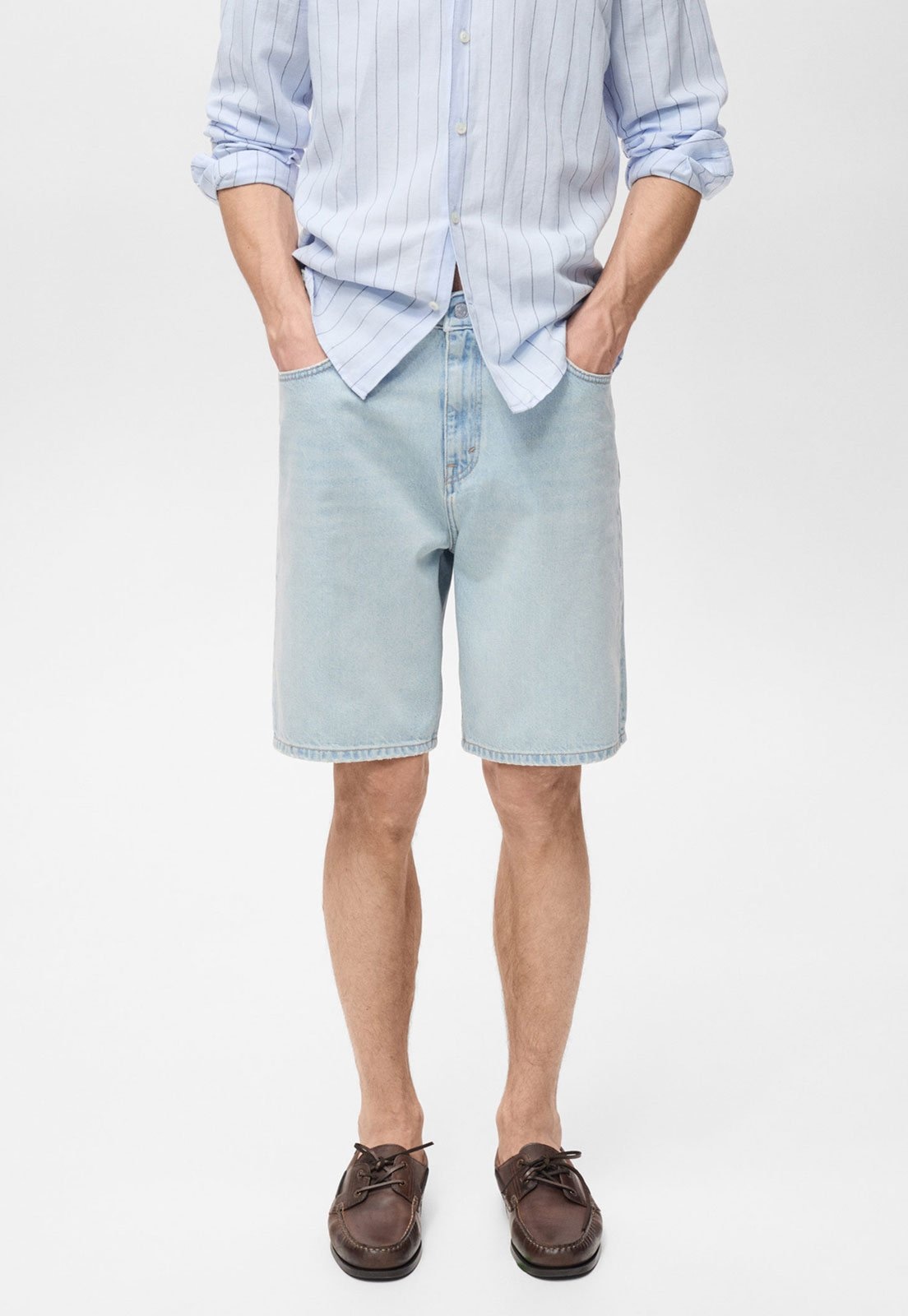 Imagem principal Bermuda Jeans Mango Reta Onda Mango azul