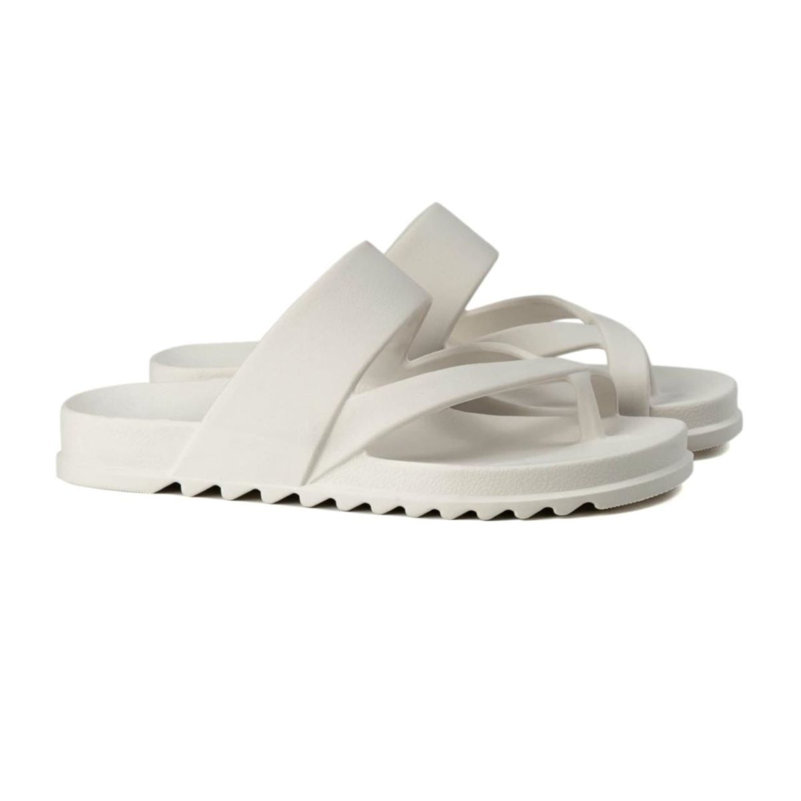 Imagem principal Sandália Feminina Flat Anna Andrade Papete De Dedo Casual Leve Confortável Moda Anna Andrade branco