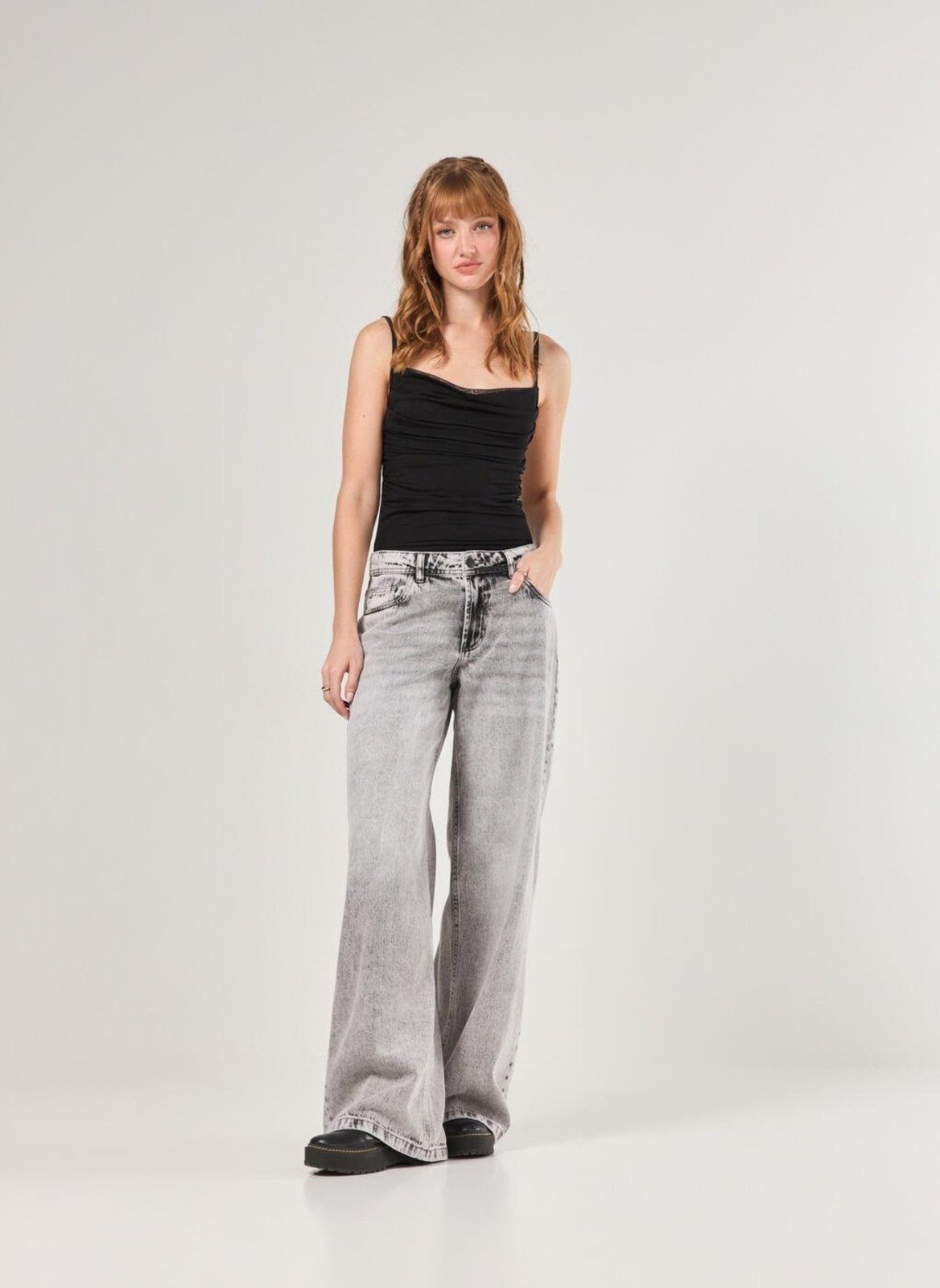 Imagem principal Calça Jeans Boy Cintura Baixa Youcom cinza