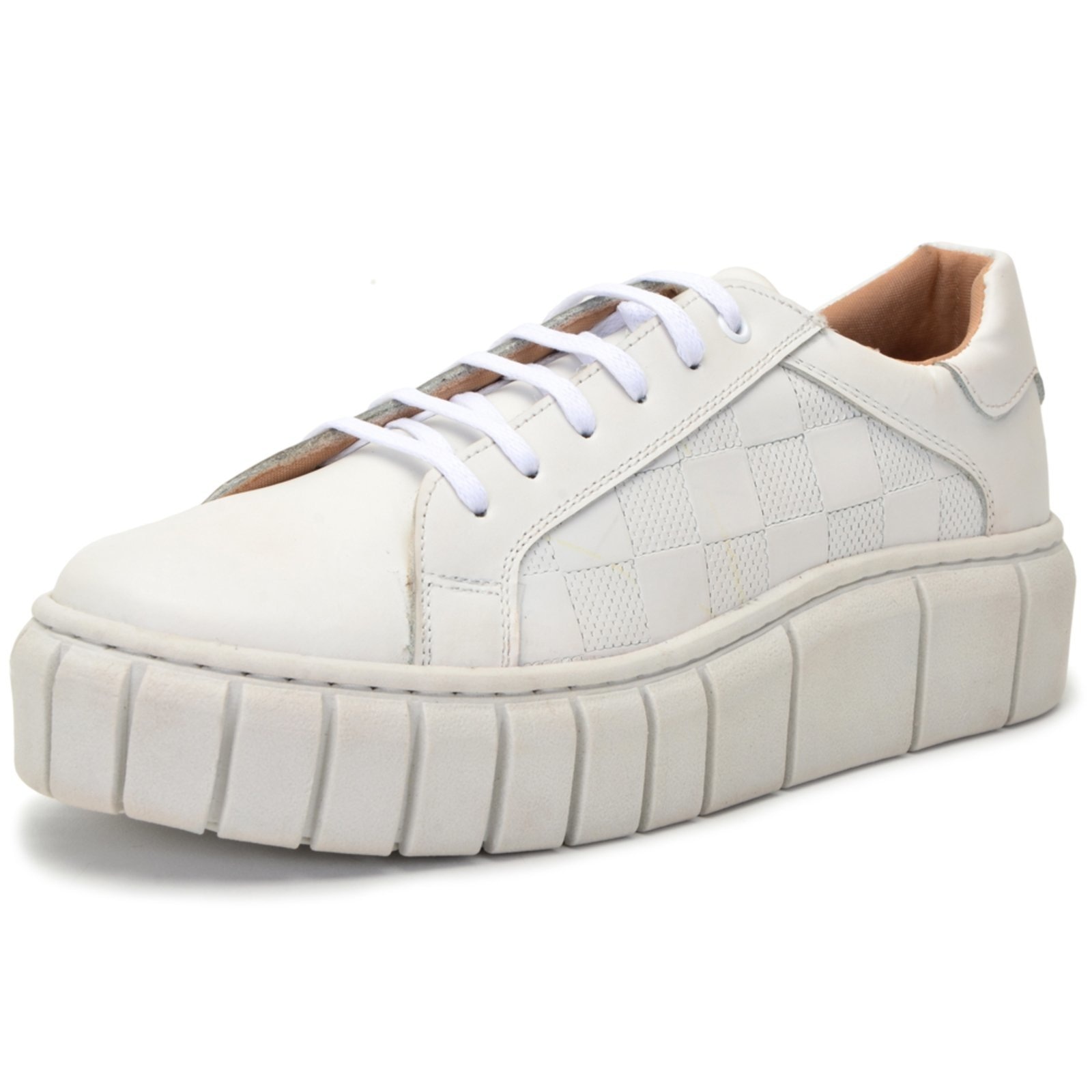 Imagem principal Tênis Feminino Conforto Ferrile Em Couro 151 Ferrile branco