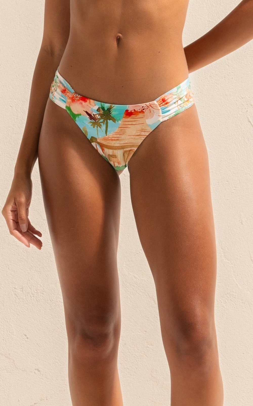 Imagem principal Calça Biquini Lateral Drapeada Miragem BQ1509CL De Chelles estampado