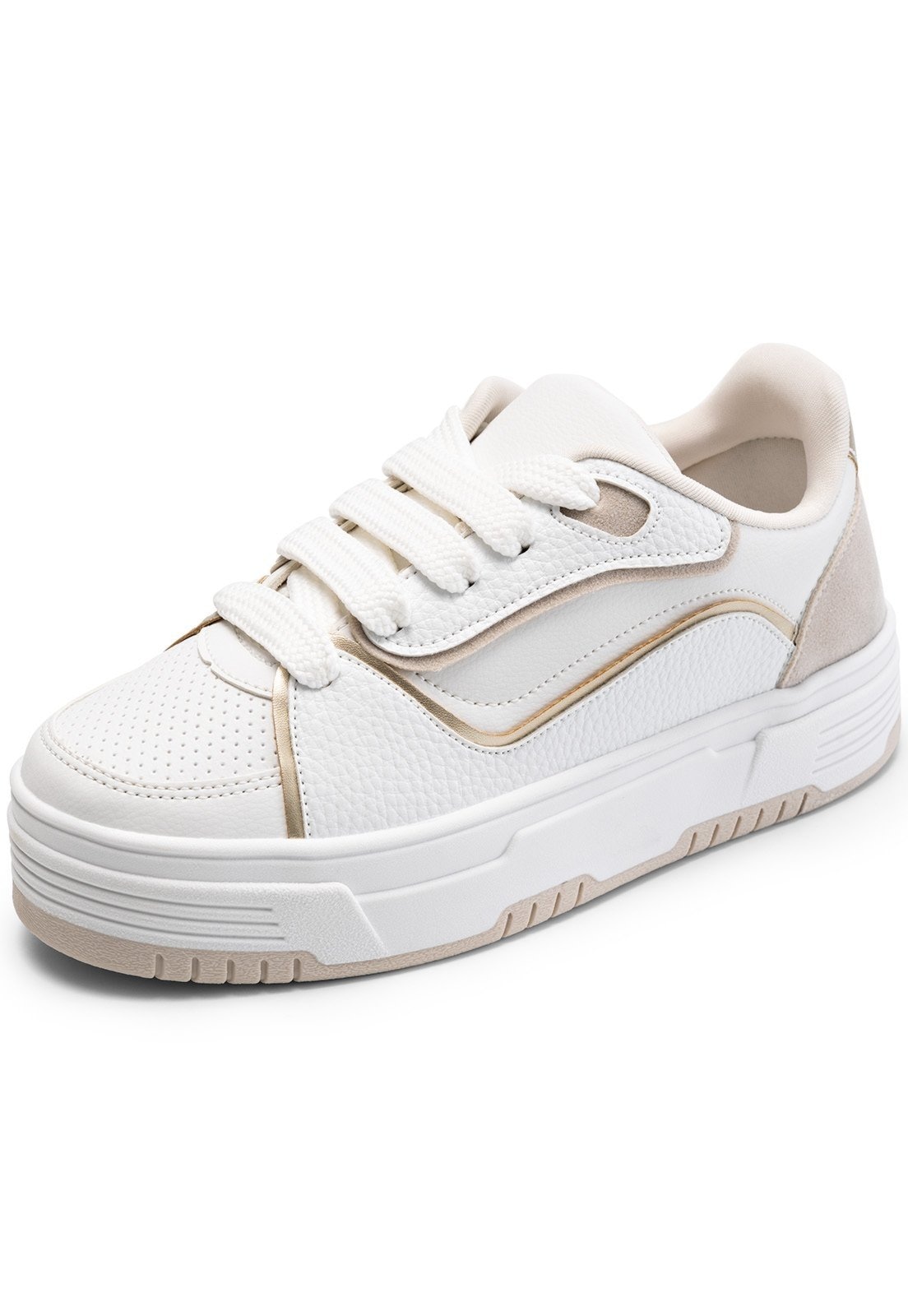 Imagem principal Tênis Feminino Lumiss Flatform Casual Confortável Blogueira LUMISS branco