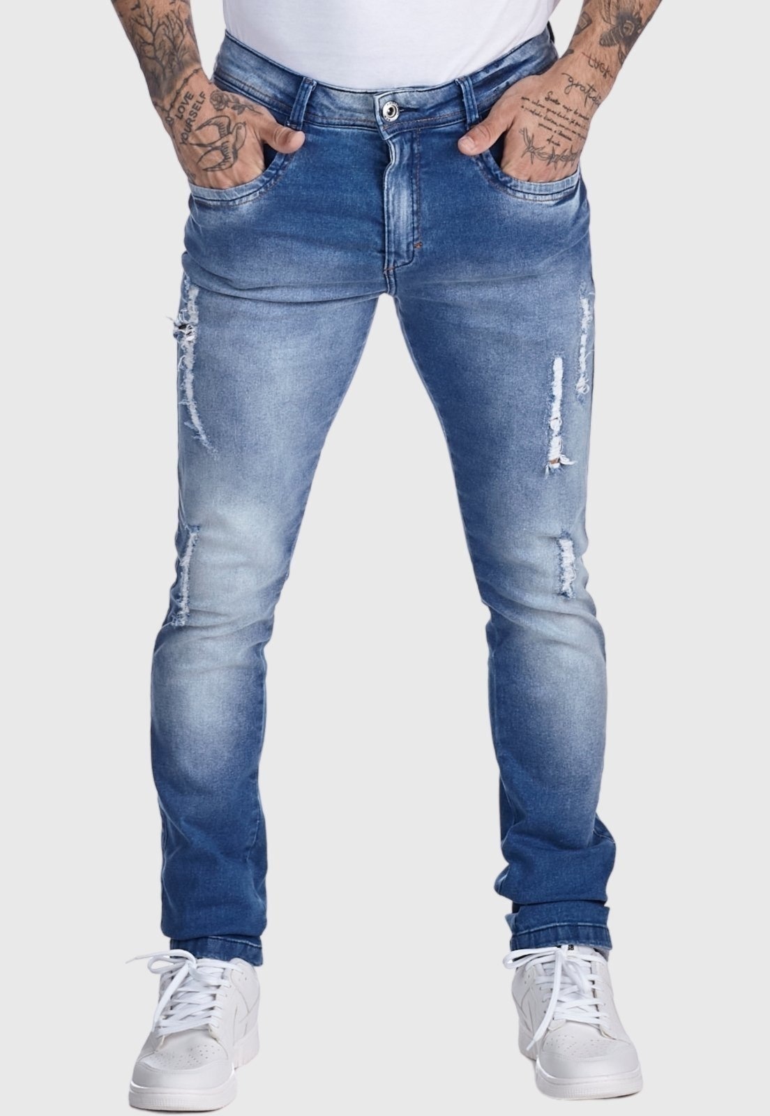 Imagem principal Calça Jeans HNO Jeans Skinny Premium Destroyed HNO Jeans azul