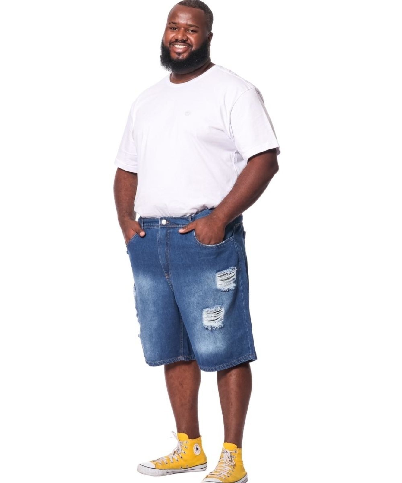 Imagem principal Bermuda Masculina Jeans Plus Razon Jeans multicolorido