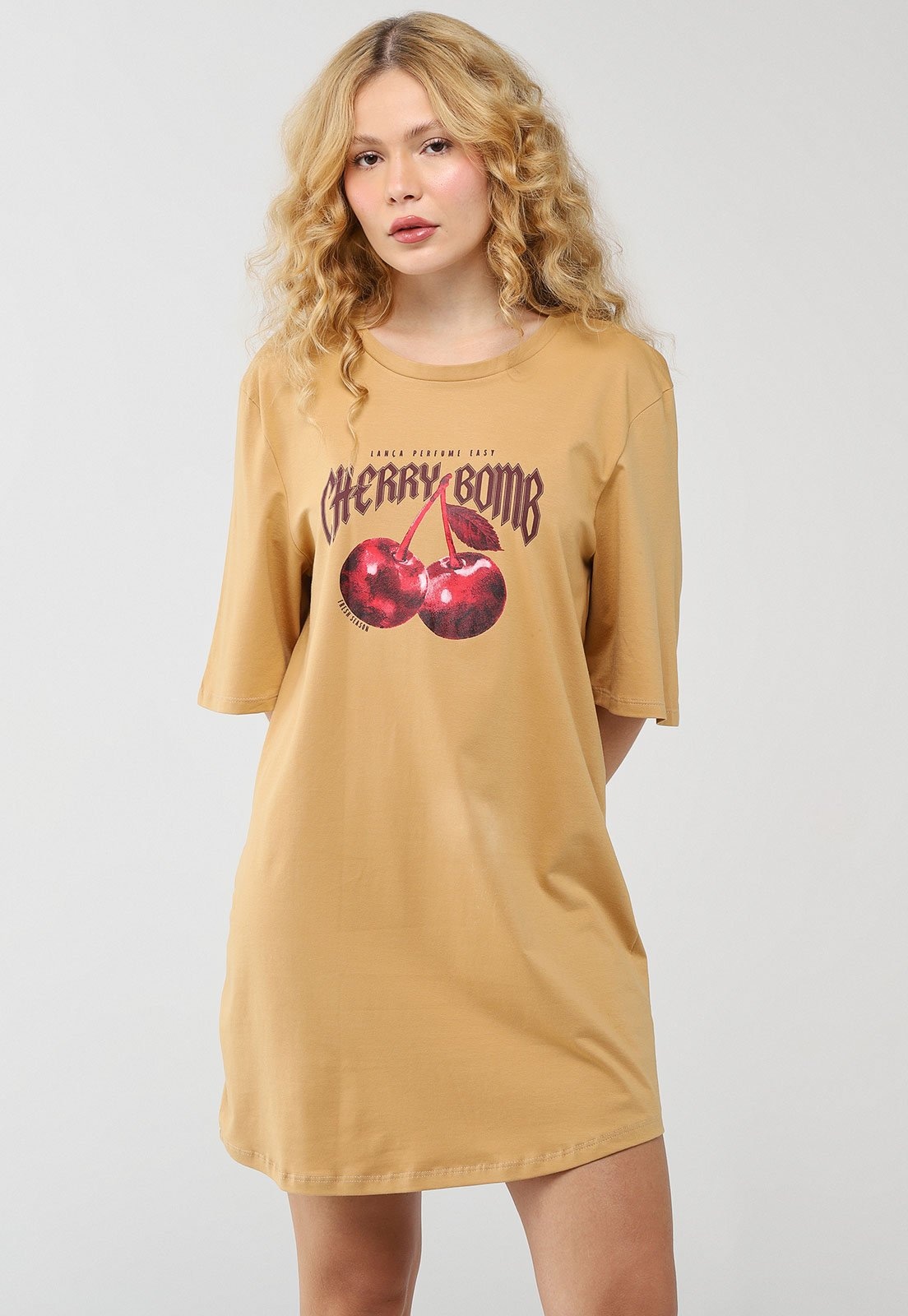 Imagem principal Vestido Feminino Lança Perfume Cherry Bomb Mostarda Lança Perfume amarelo