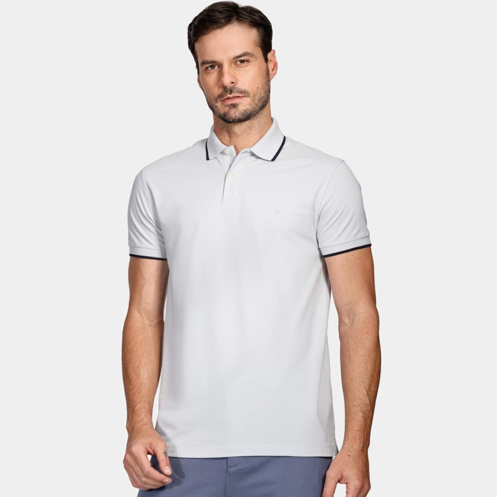 Imagem principal Camisa Polo Aramis 1 Friso Ve25 Branco e Azul Masculino Aramis branco azul