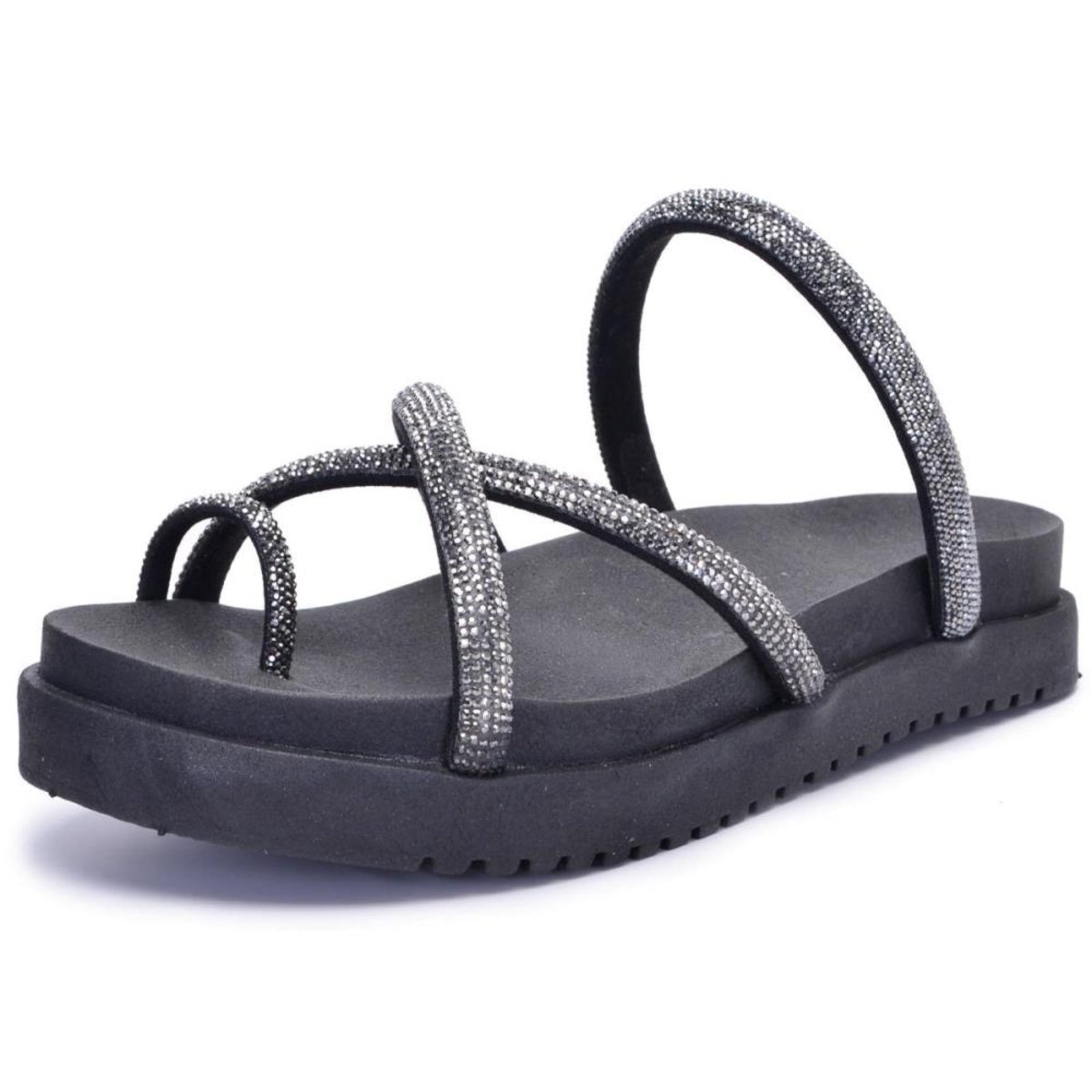 Imagem principal Papete Feminina Glitter Tiras DFT Wind Preta Peccato | Clube do Sapatato de Franca Peccato preto