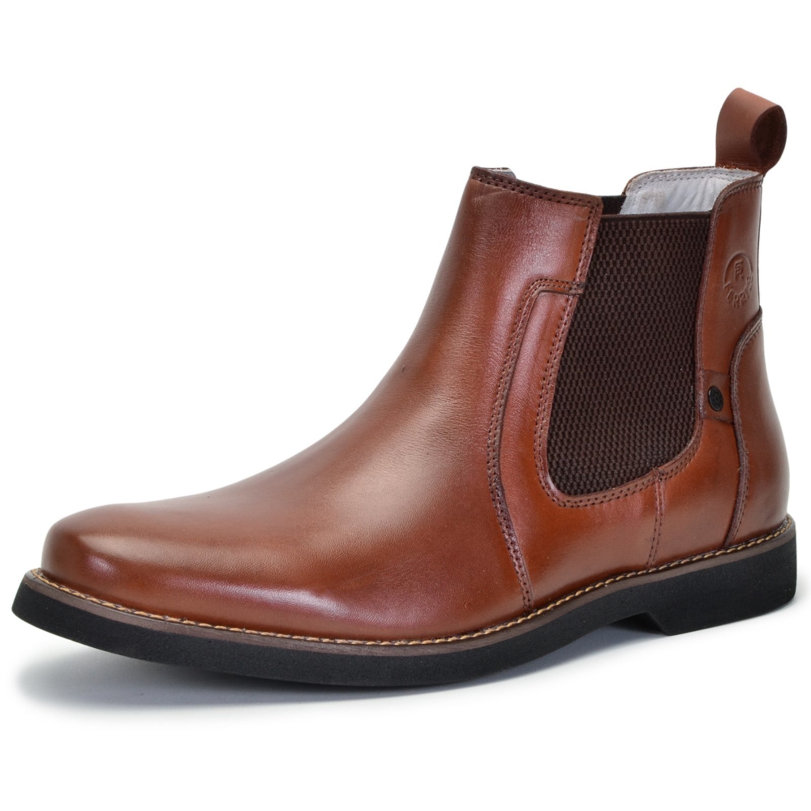 Imagem principal Botina Chelsea Masculina Ferrile Em Couro Forro De Couro Havana 22023 Ferrile café