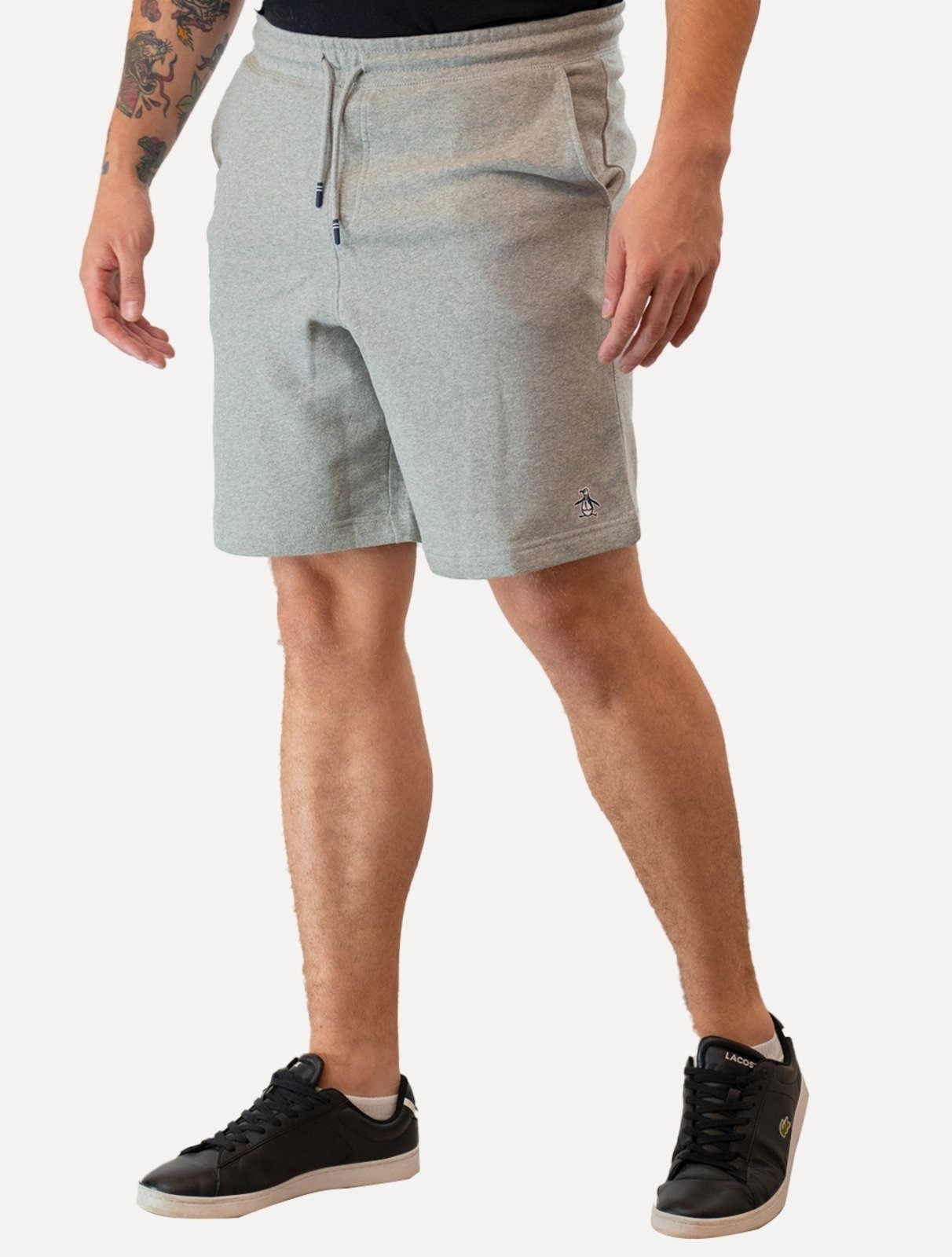 Imagem principal Bermuda Original Penguin Masculina Moletom Slim Patch Mescla Original Penguin cinza