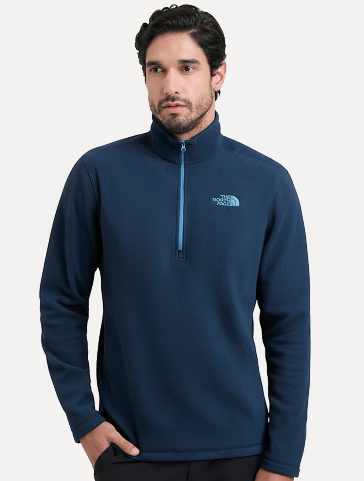 Imagem principal Blusa The North Face Fleece TKA 100 Glacier 1/4 Zip Mono Logo The North Face azul marinho