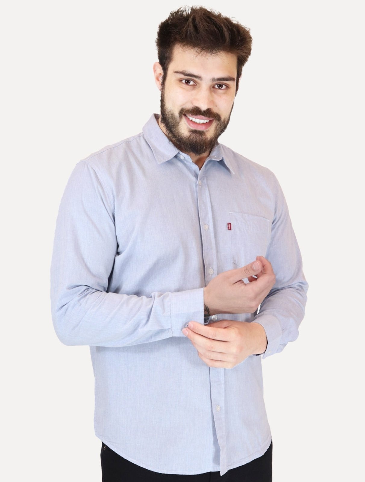 Imagem principal Camisa Levis Masculina Standard One Pocket Claro Mescla Levis azul