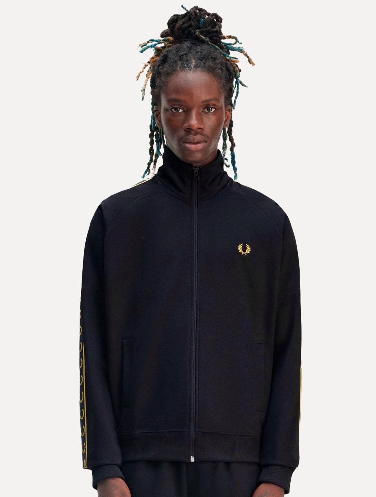 Imagem principal Jaqueta Fred Perry Masculina Contrast Tape Track Fred Perry azul marinho