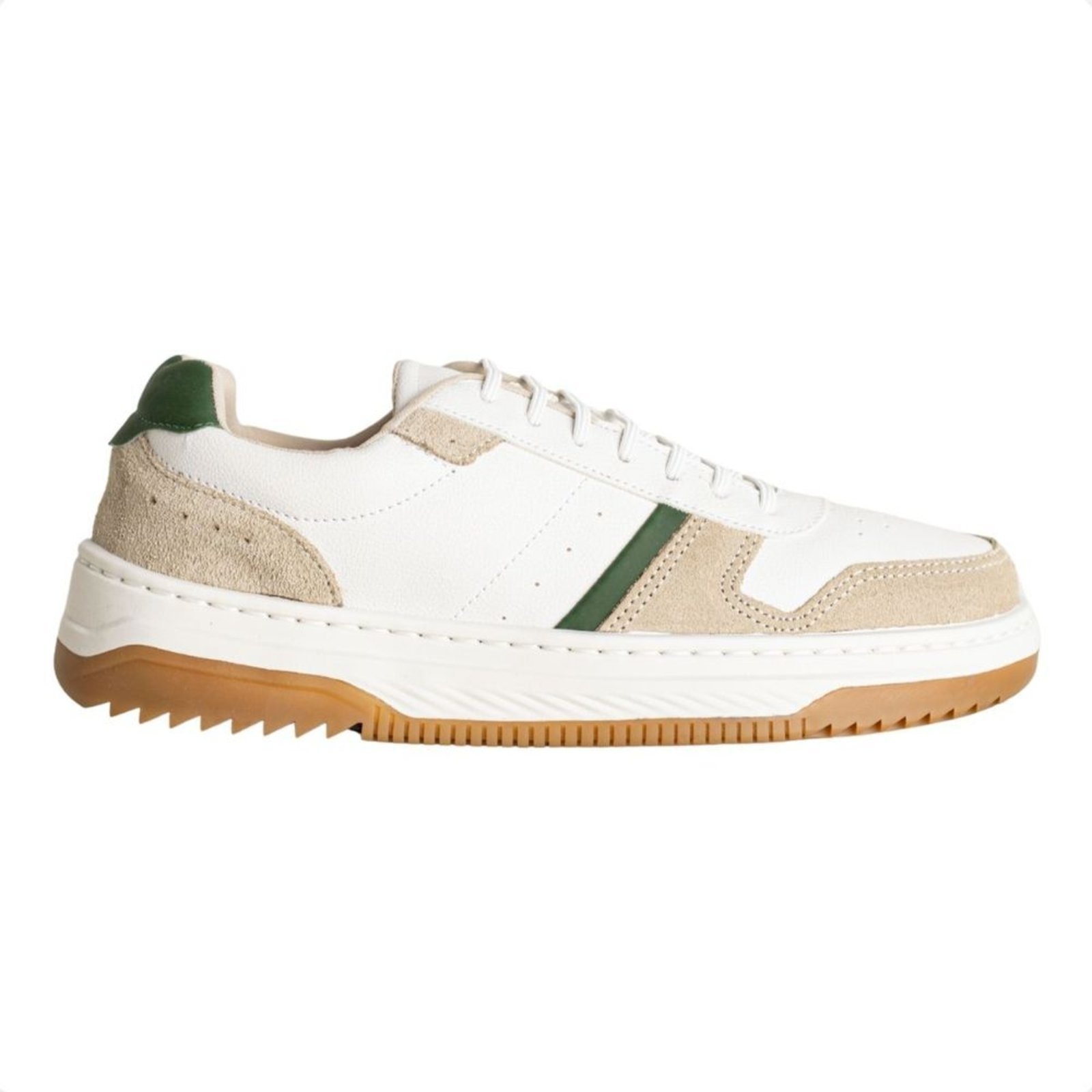 Imagem principal Sapatênis Enzo Ribeiro Branco Com Verde E Tons Areia Enzo Ribeiro branco verde