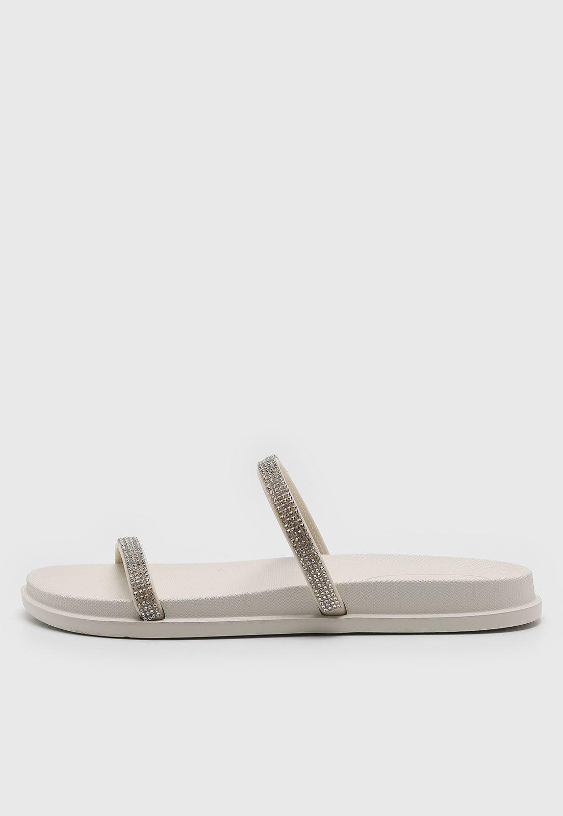 Imagem principal Rasteira Moleca Tiras Pedrarias Off-White MOLECA off-white white