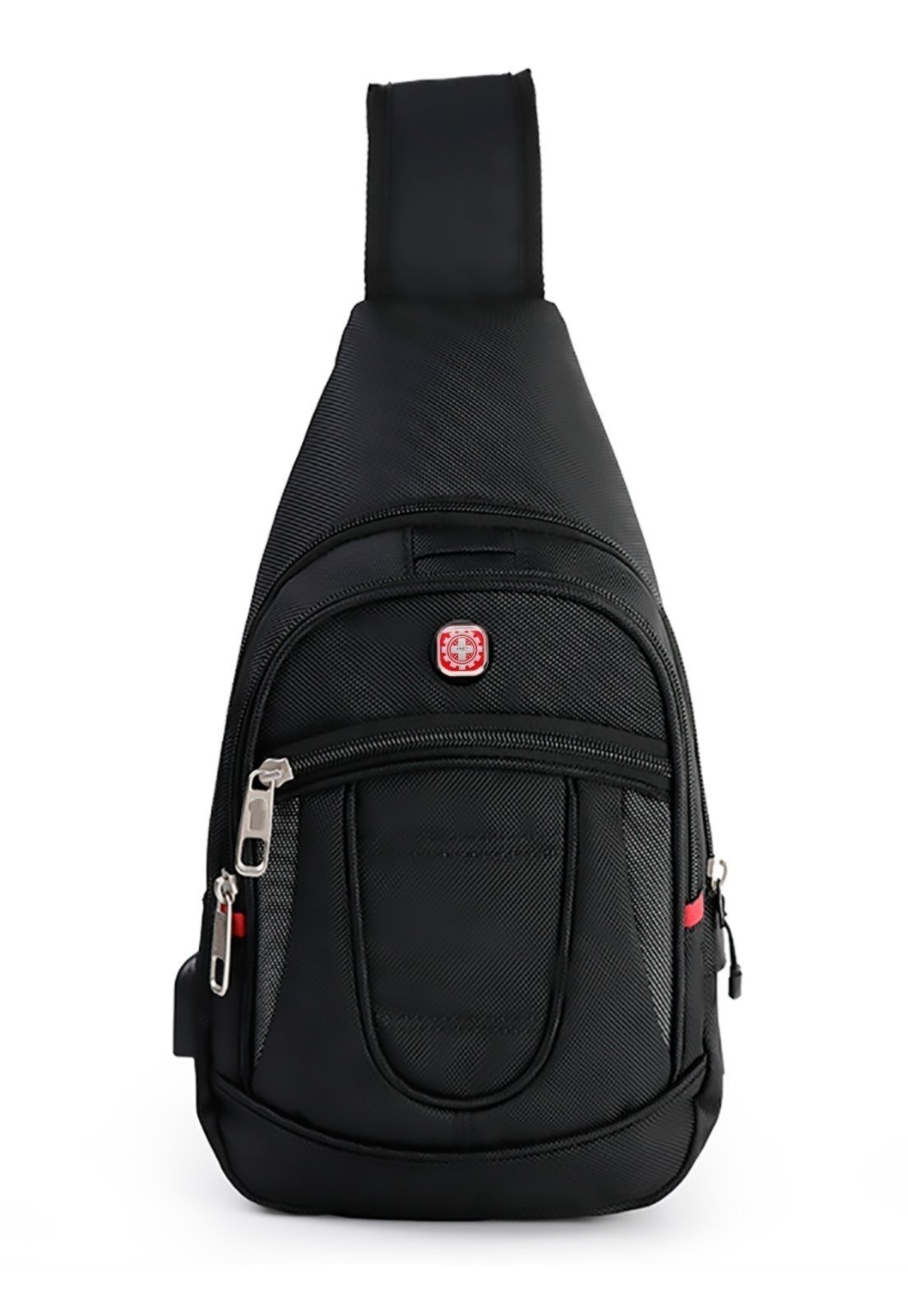 Imagem principal Bolsa Transversal Executiva Antifurto Crossgear Masculina PRETA Crossgear preto