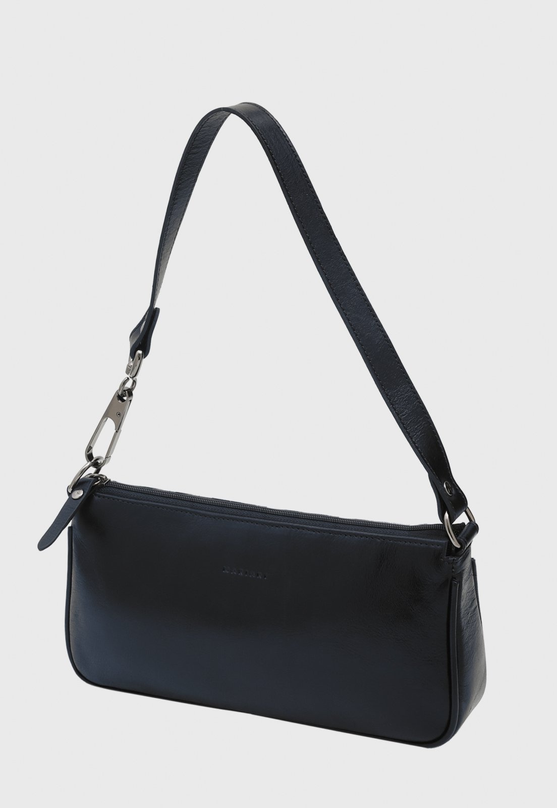 Imagem principal Bolsa Shoulder Couro Mariart Cacau Preta Metalizada Mariart preto