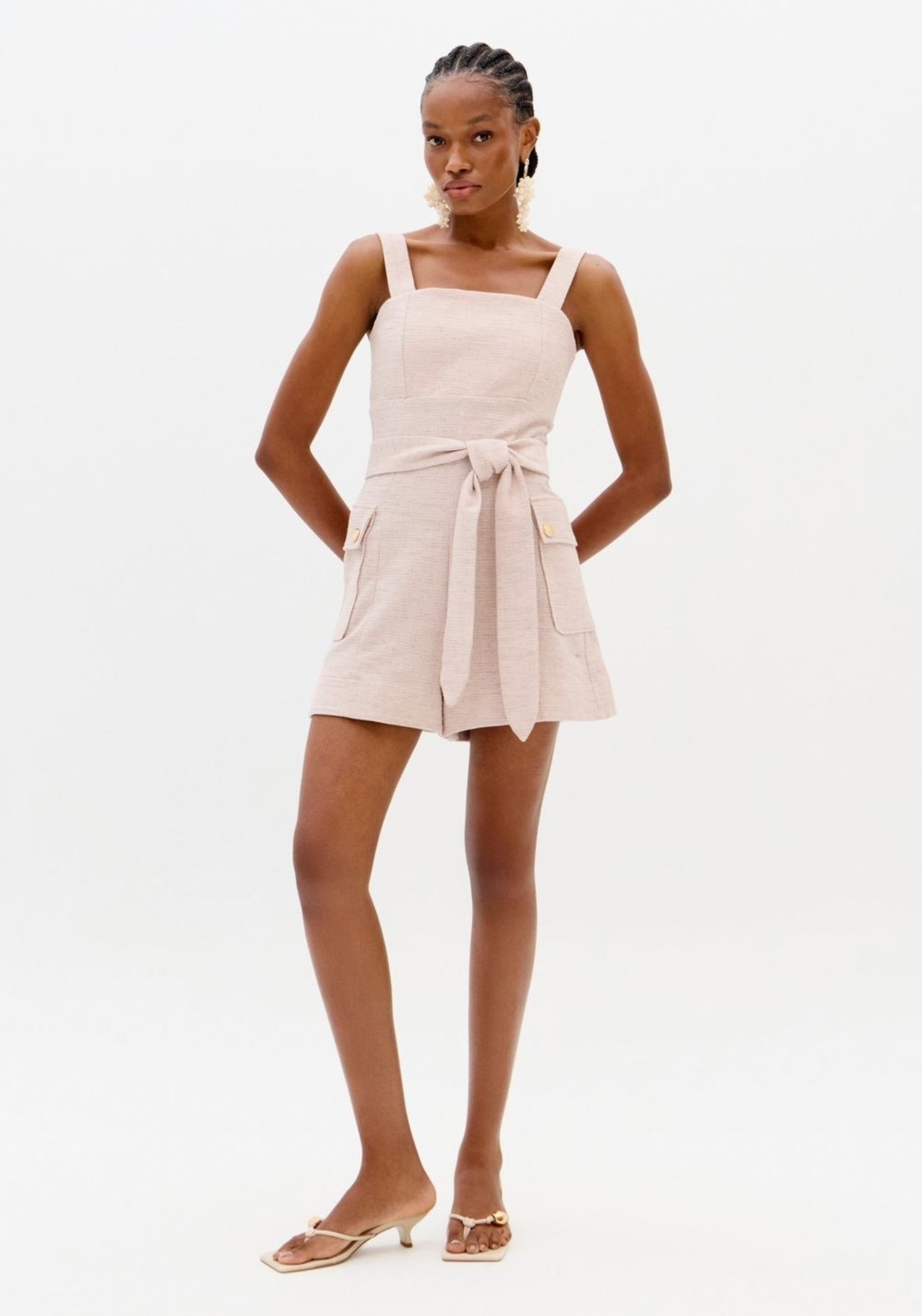 Imagem principal Macacão Curto Com Alças Lança Perfume rosa