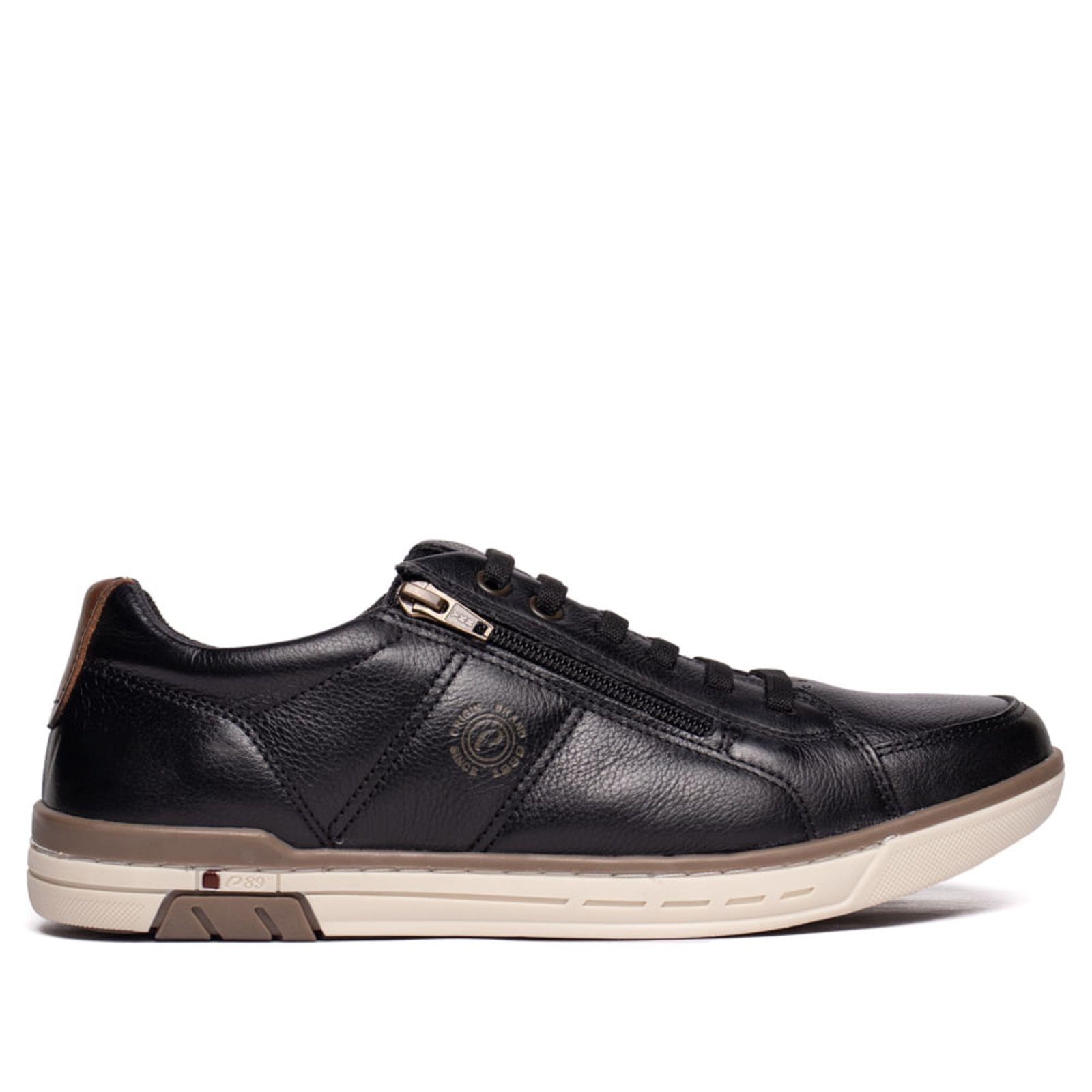 Imagem principal Sapatênis Masculino Pegada Couro Calce Fácil Marrom PEGADA preto