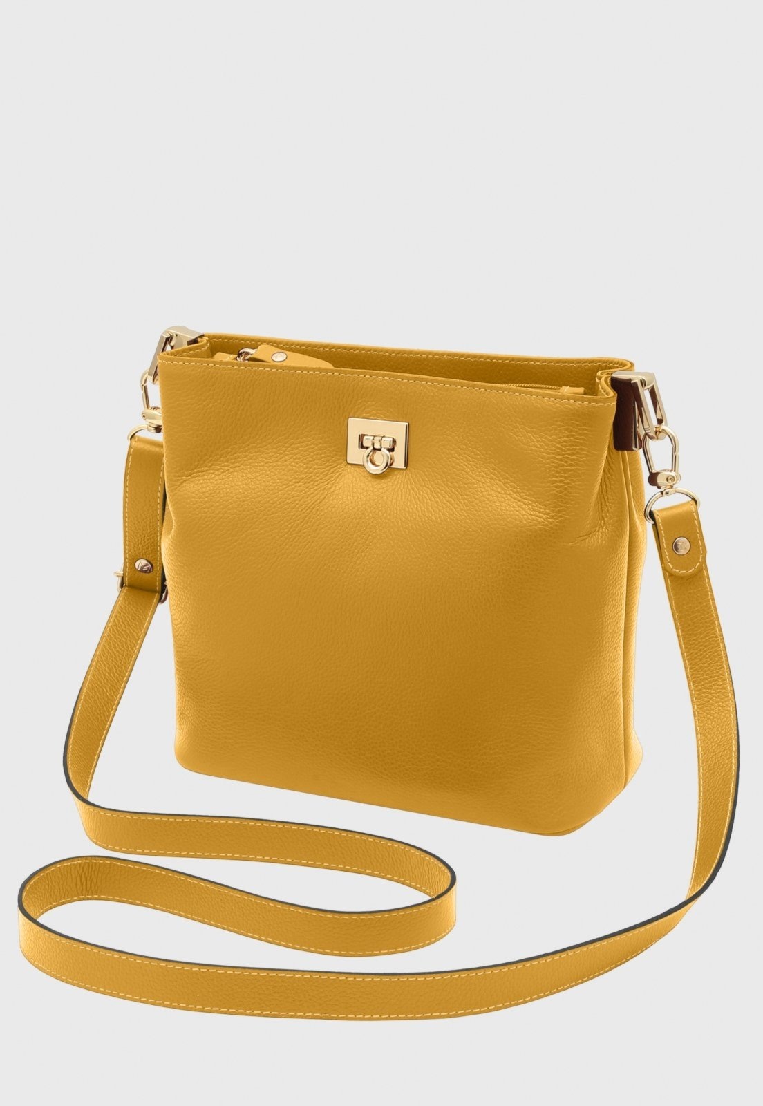 Imagem principal Bolsa Transversal Couro Mariart Juá Açafrão Mariart amarelo