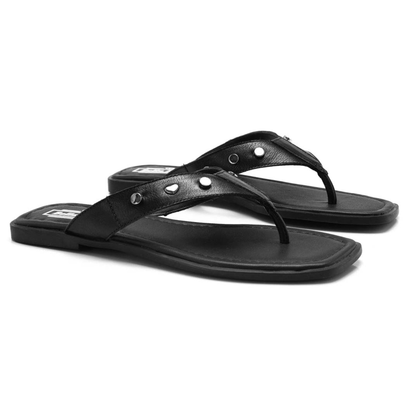 Imagem principal Sandália Em Couro Feminina Bella Nina Chinelo Rasteirinha Maciez Confortável Leveza Modernidade Casual Versátil Passeio Caminhada Dia A Dia Bella Nina preto