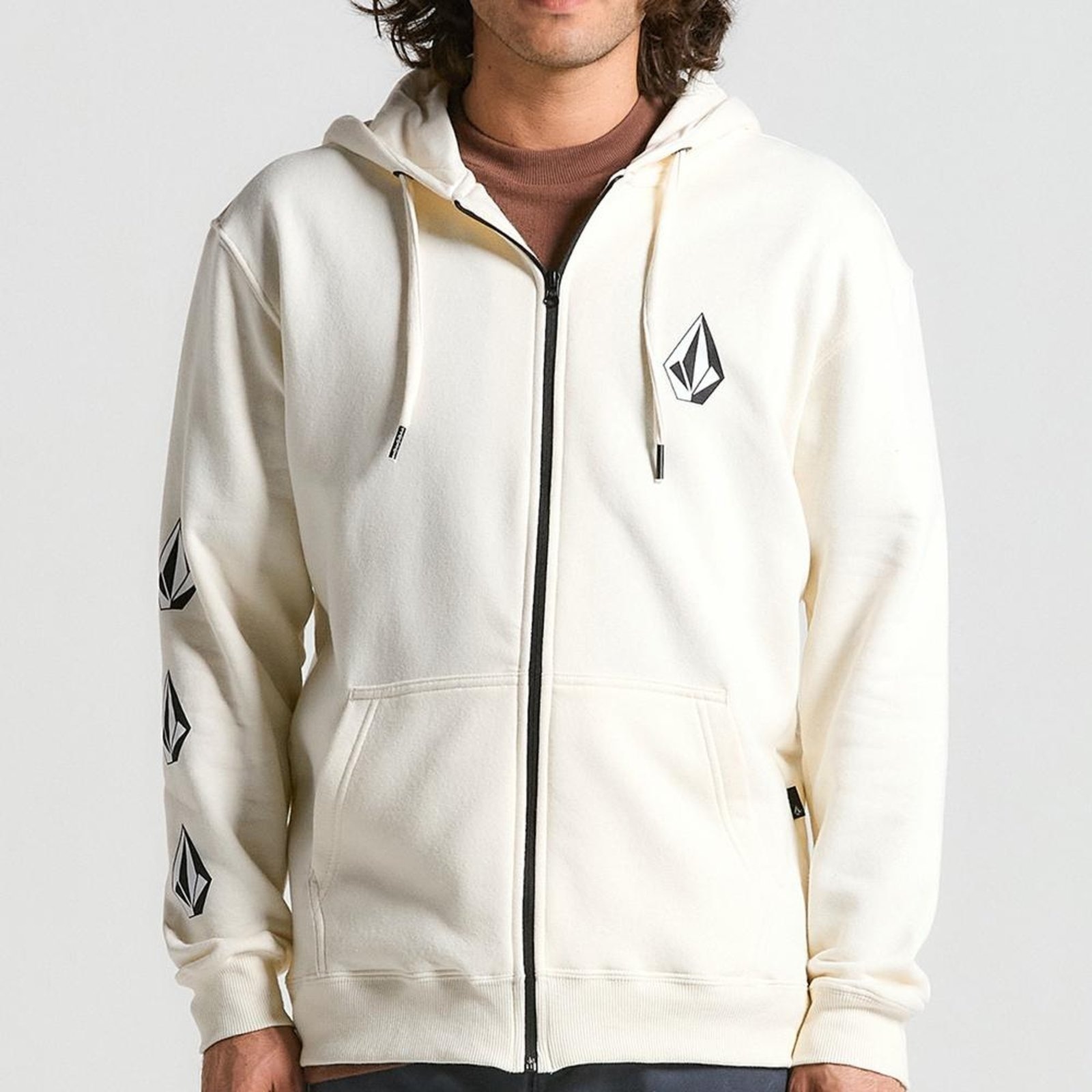 Imagem principal Moletom Volcom Aberto Iconic Stone WT25 Masculina Off White Volcom off-white white
