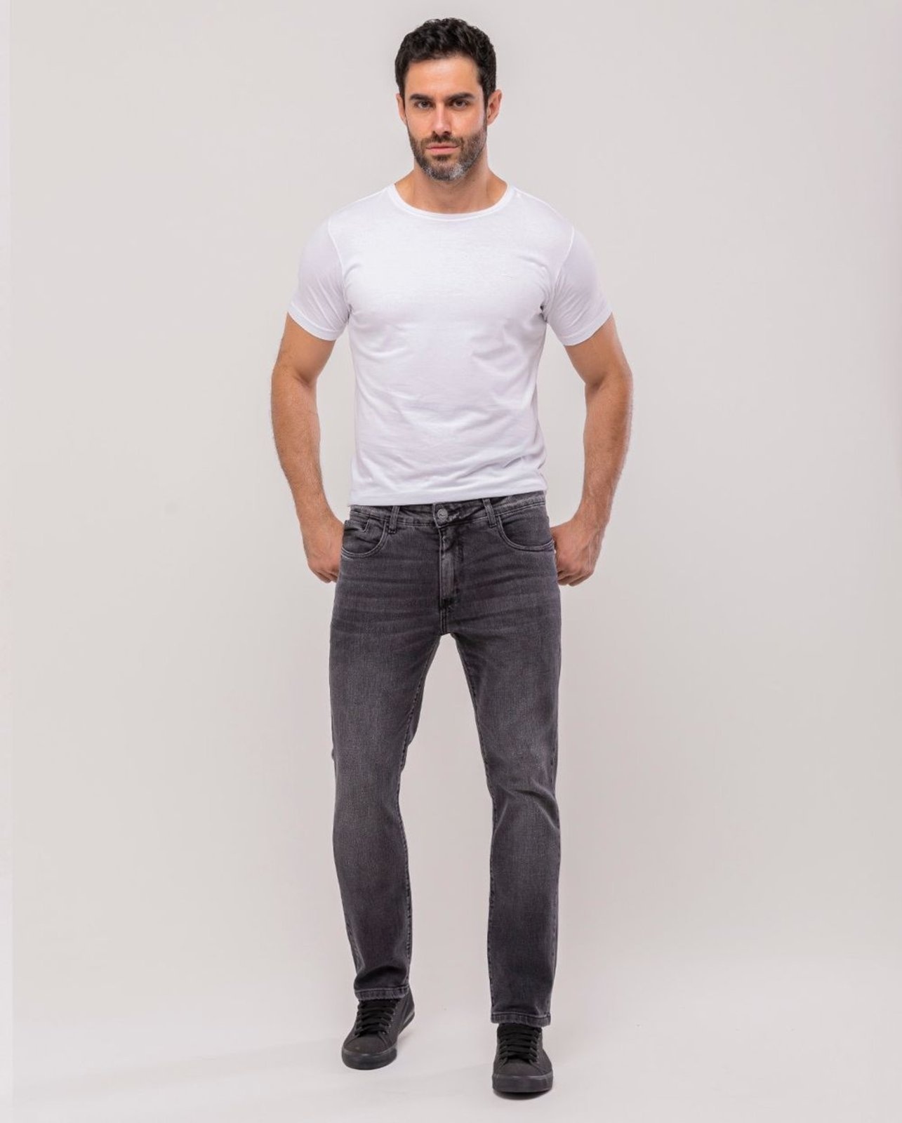 Imagem principal Calça Jeans Masculina Slim Fit Detalhe Bolso 24488 Vintage Consciência cinza