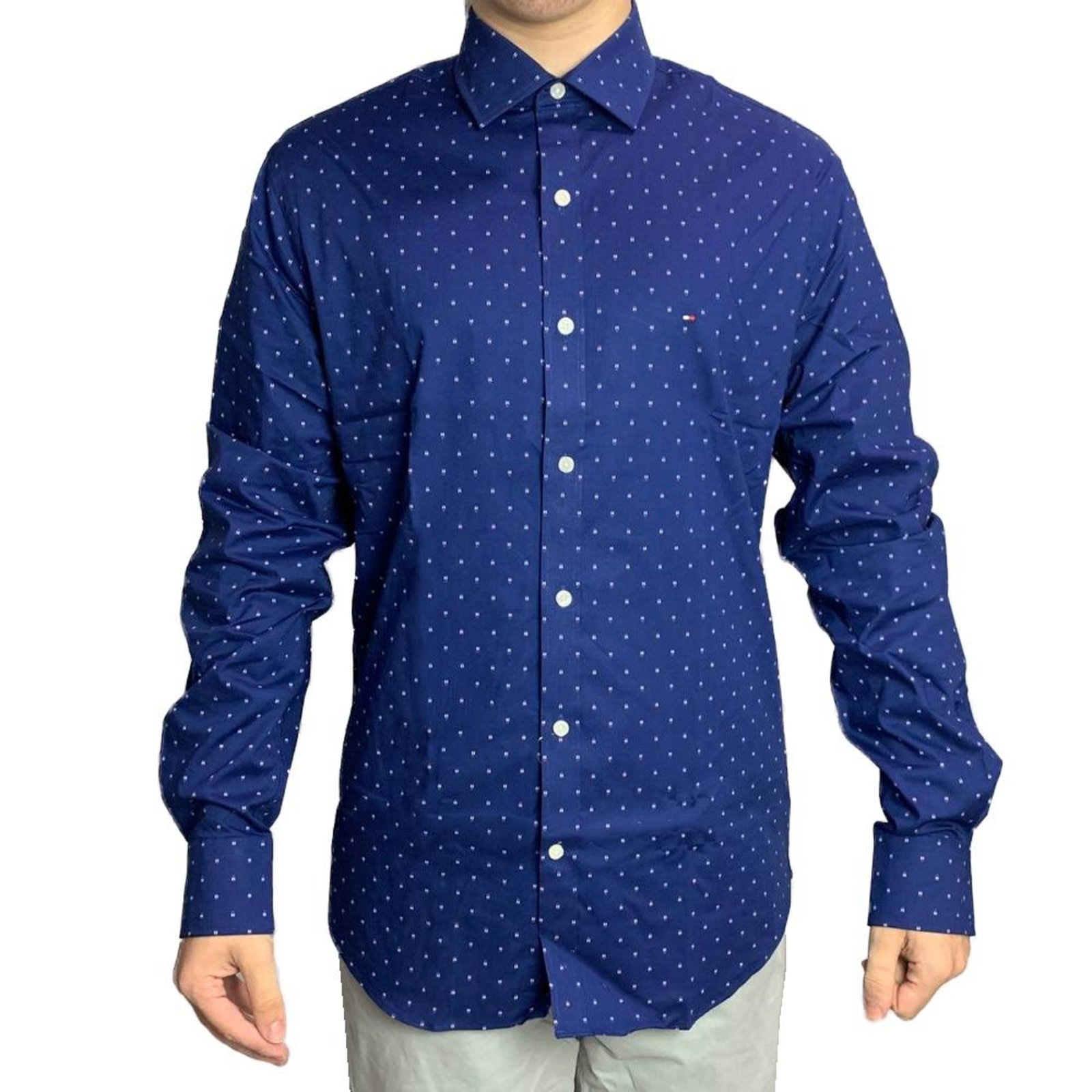 Imagem principal Camisa Social Manga Longa Tommy Hilfiger Slim Tommy Hilfiger azul marinho