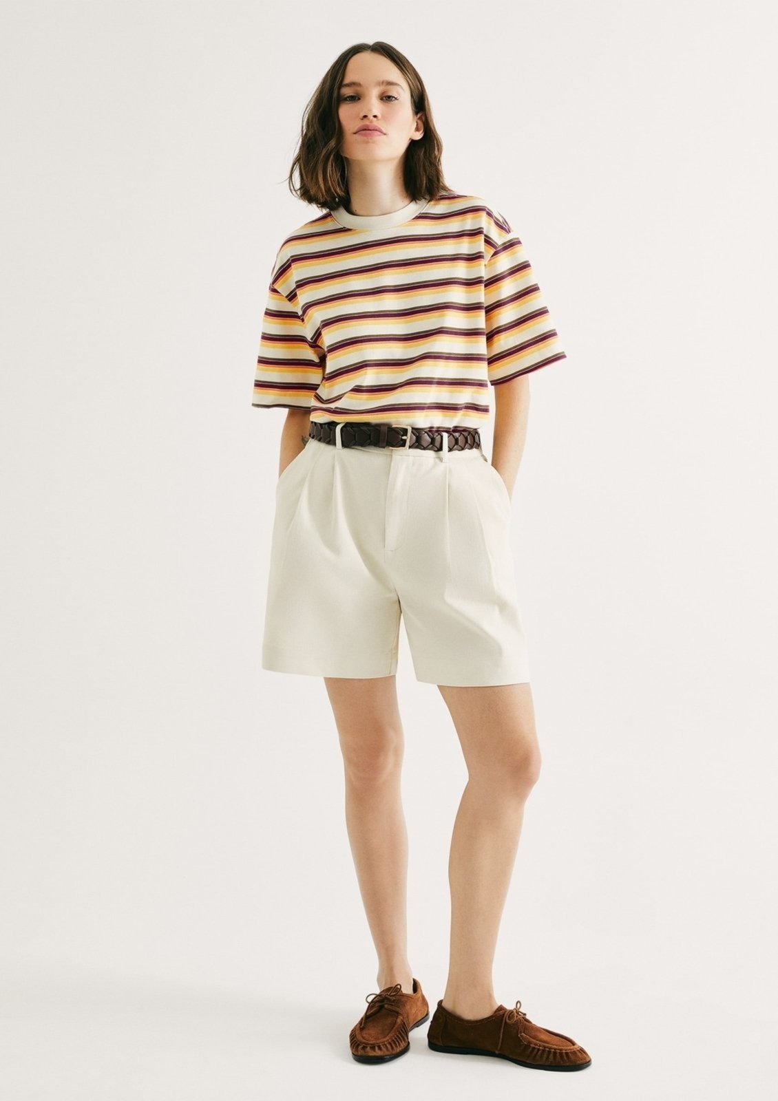 Imagem principal Shorts Feminino Reto Em Alfaiataria Hering off-white