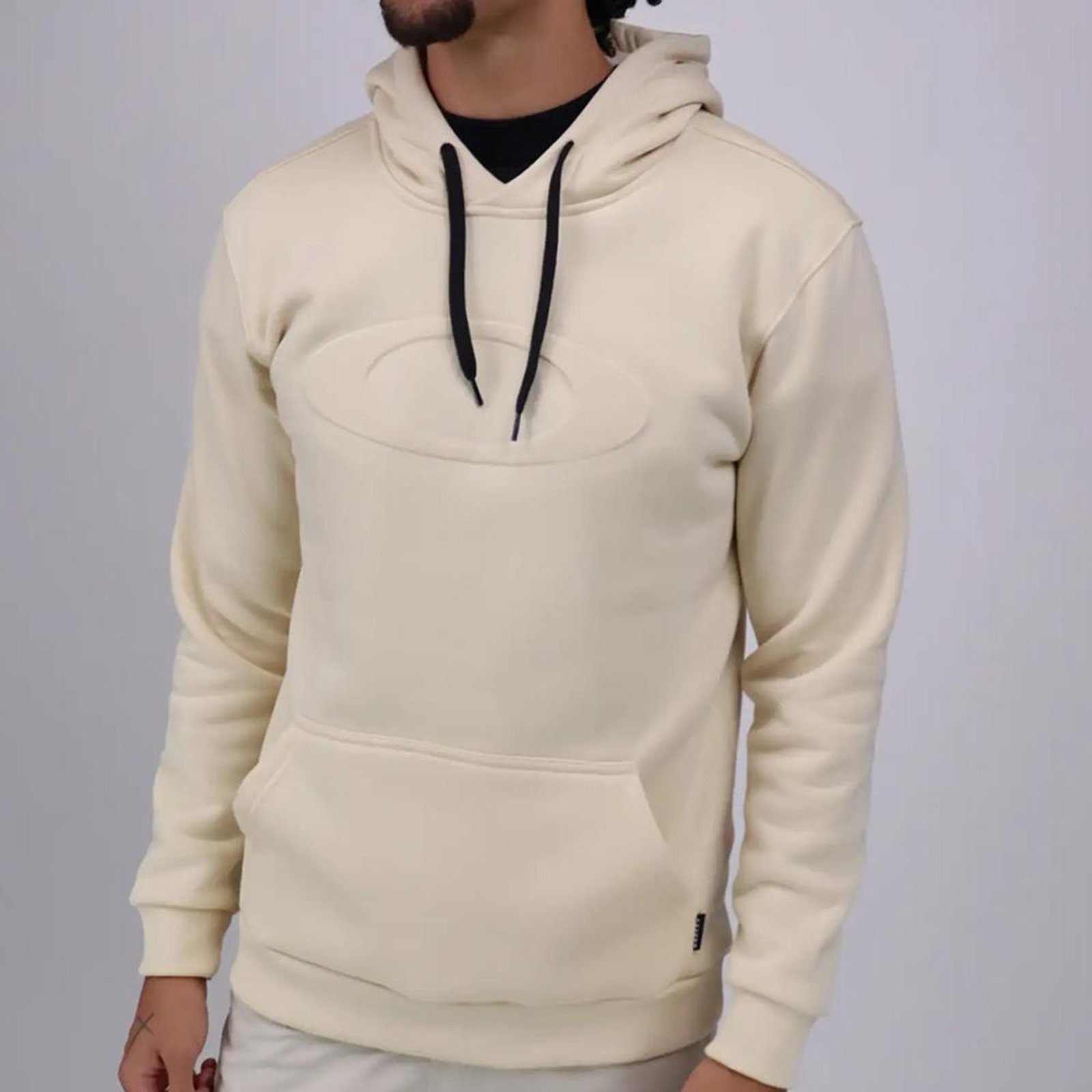 Imagem principal Moletom Oakley Canguru Big O 3D Logo WT25 Masculina Humus Oakley bege