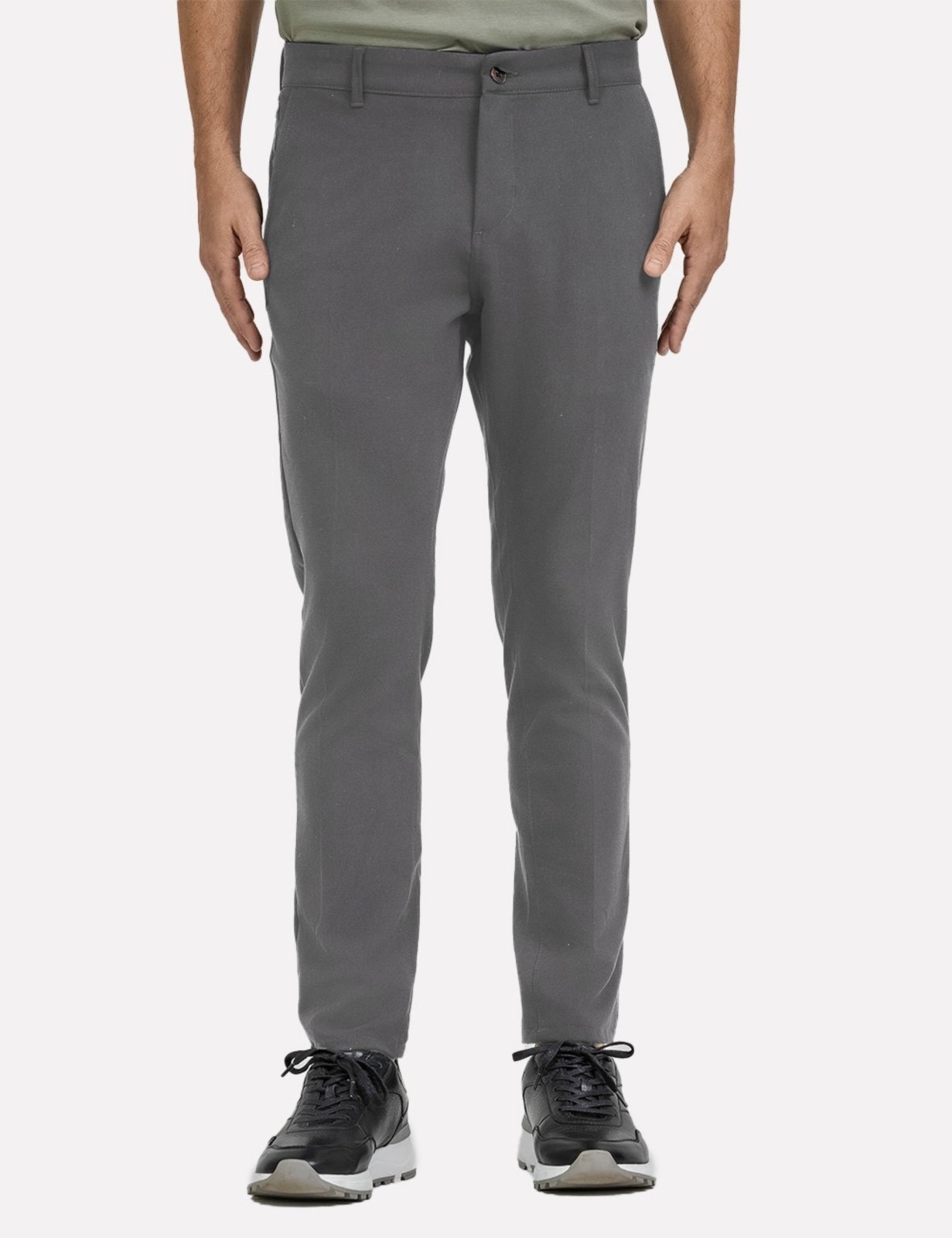 Imagem principal Calça K&J Black Masculina Slim Alfaiataria Elastano Chumbo King E Joe cinza black