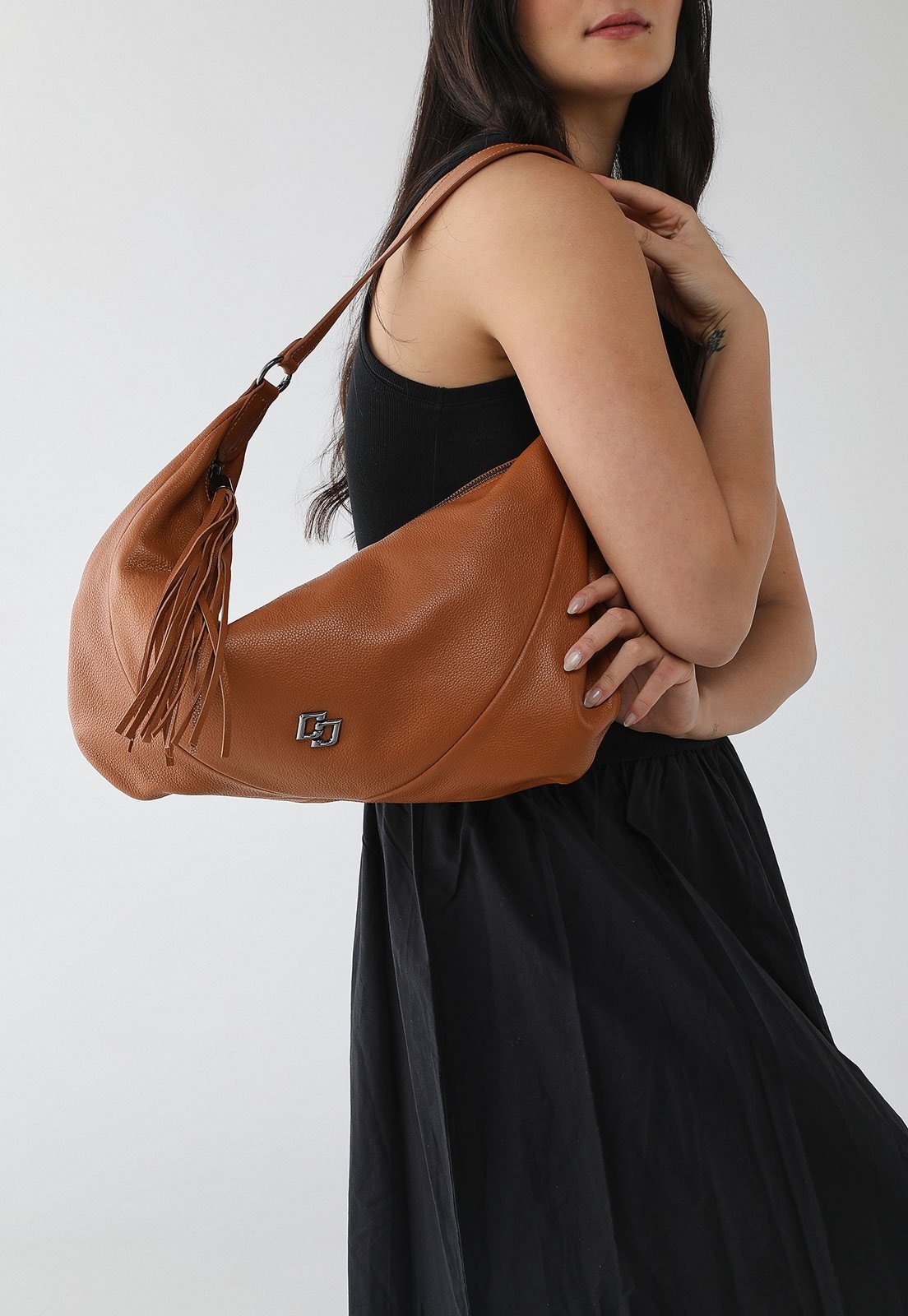 Imagem principal Bolsa Feminina Colcci Grande Detalhe em Franja Colcci caramelo