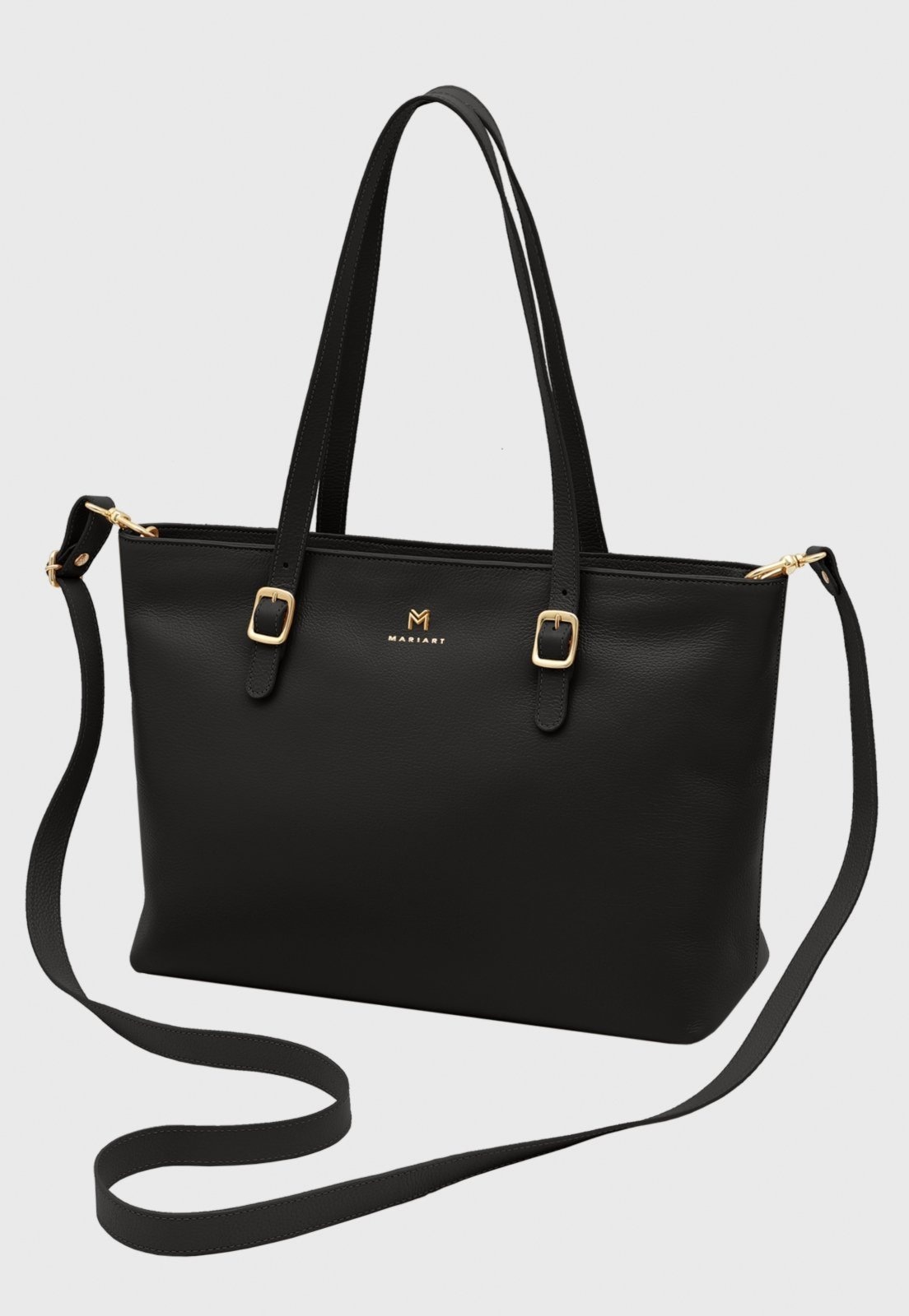 Imagem principal Bolsa Transversal Couro Mariart Cedro Preta Mariart preto