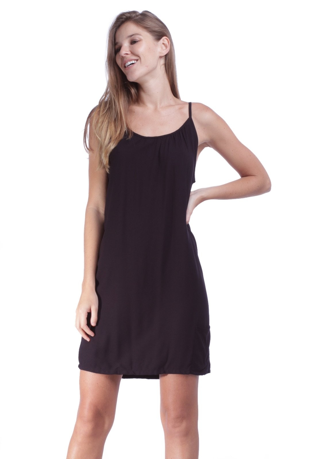 Imagem principal Vestido Curto Amazonia Vital com Bolso Black Amazonia Vital preto black