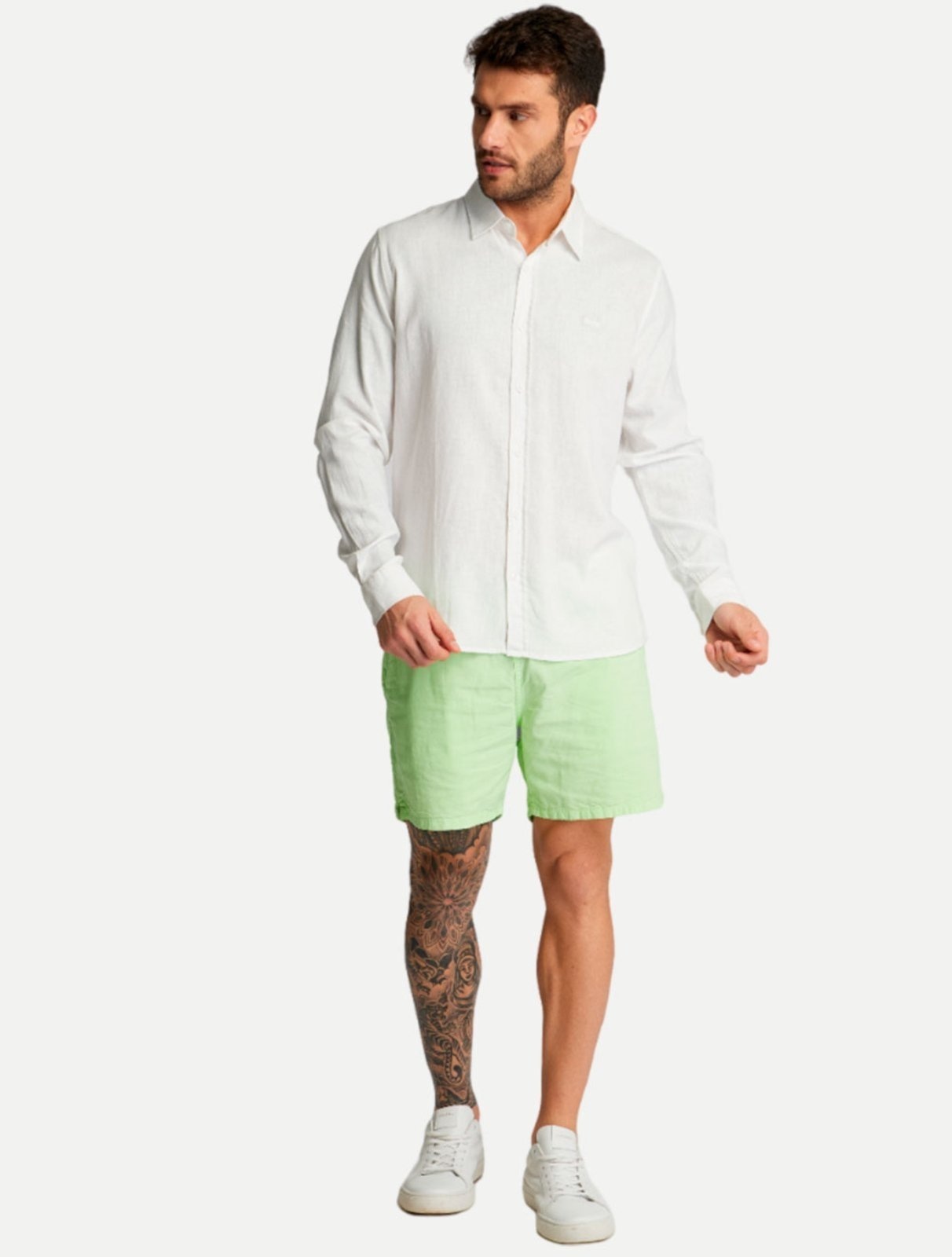 Imagem principal Camisa King & Joe ML Linho CS23207 Branca King E Joe branco