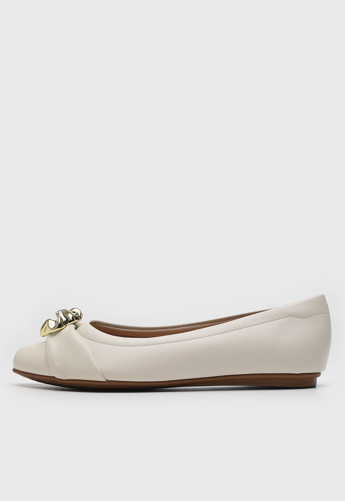 Imagem principal Sapatilha Feminina Beira Rio Detalhe Metálico Dourado Off-White BEIRA RIO off-white white