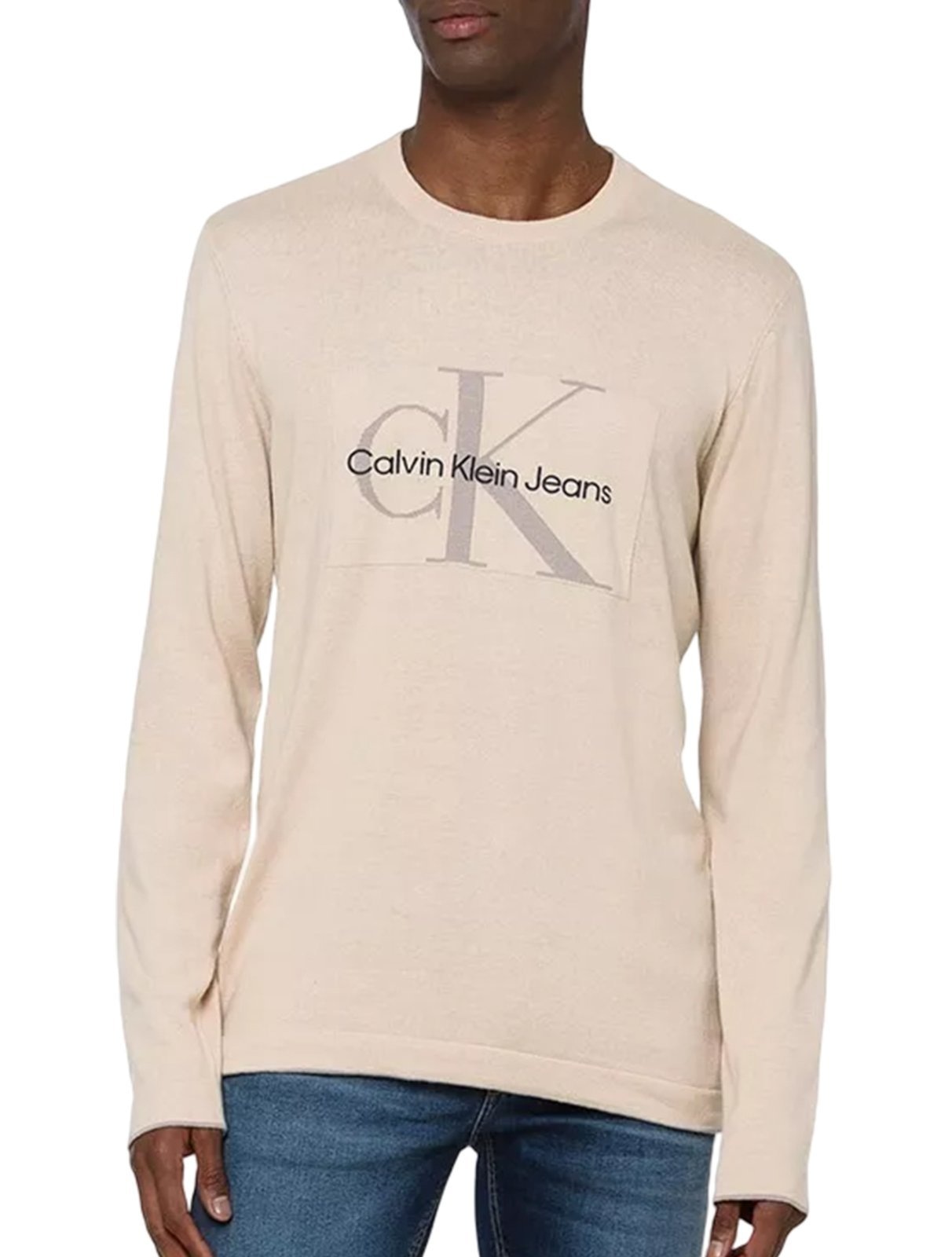 Imagem principal Suéter Calvin Klein Jeans Masculino Tricot Reissue Areia Calvin Klein bege