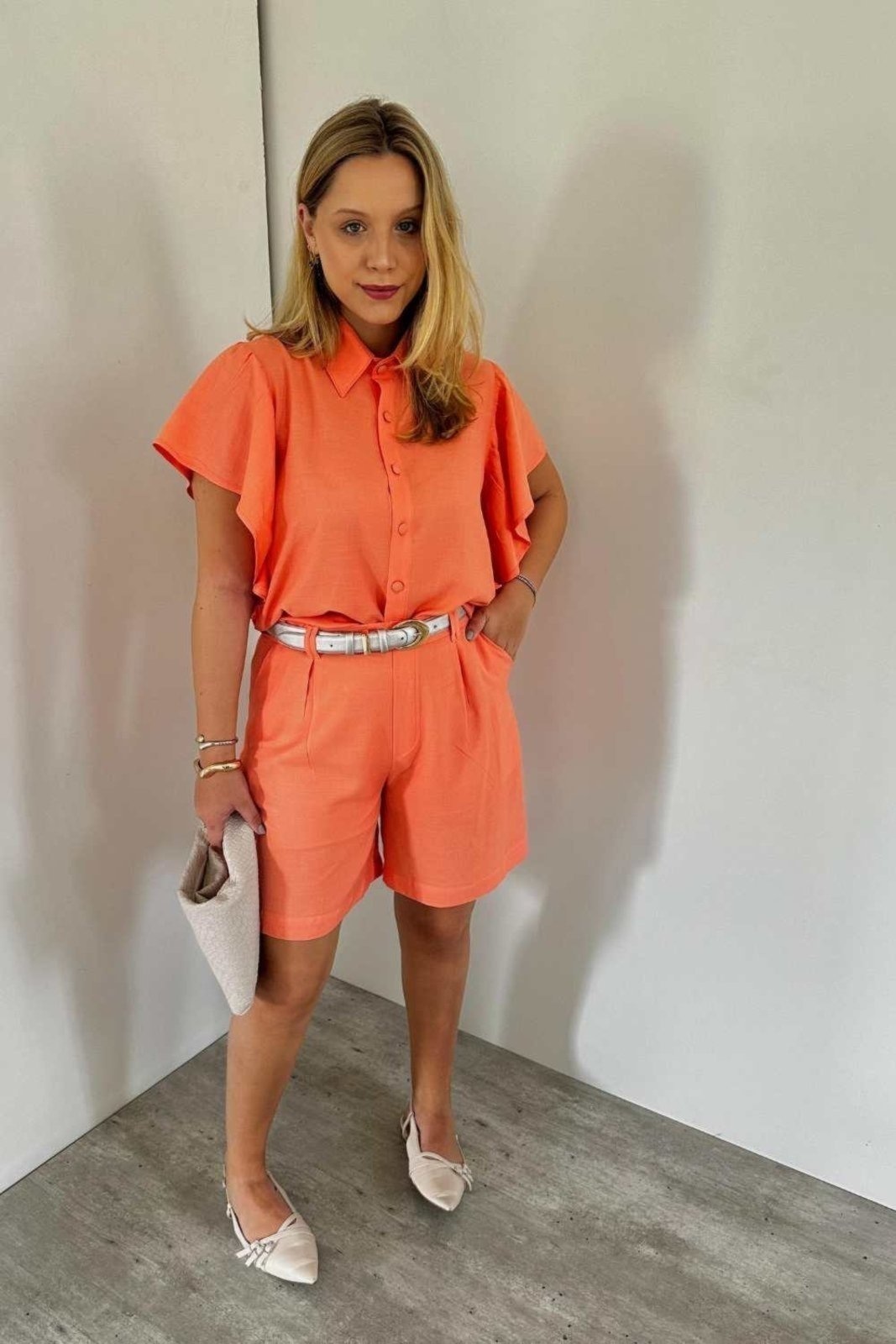 Imagem principal Bermuda Vanibele Viscolinho Goiaba Vanibele rosa