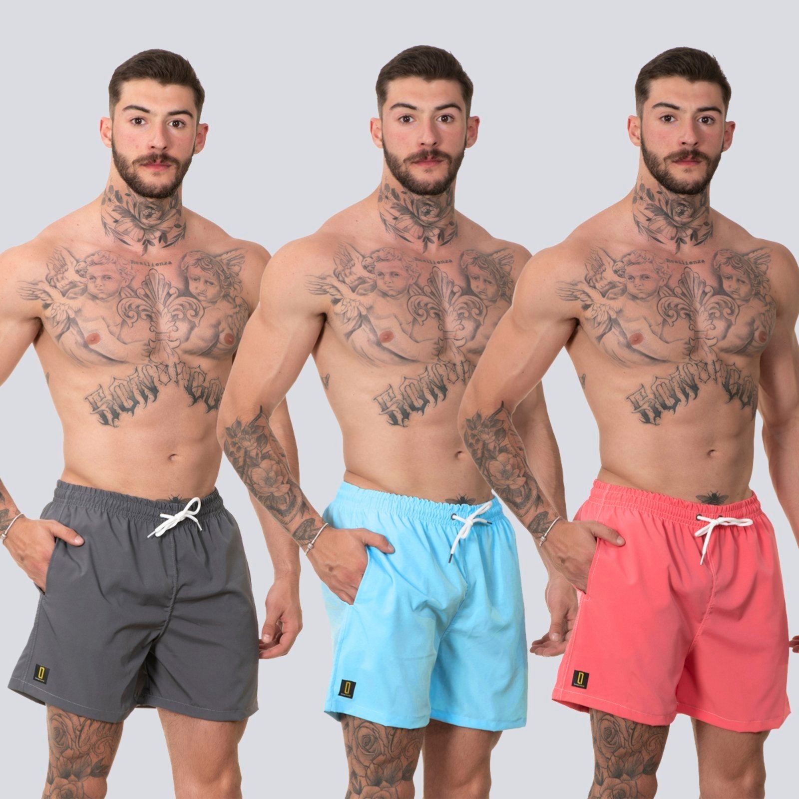 Imagem principal Kit 3 Short Masculino Bermuda Praia Casual Mauricinho Rf320 Colorido Lucas Lunny multicolorido