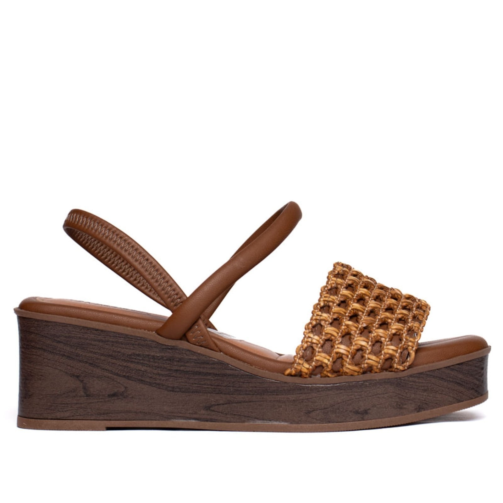 Imagem principal Sandália Feminina Mississipi Anabela Tramado MISSISSIPI marrom