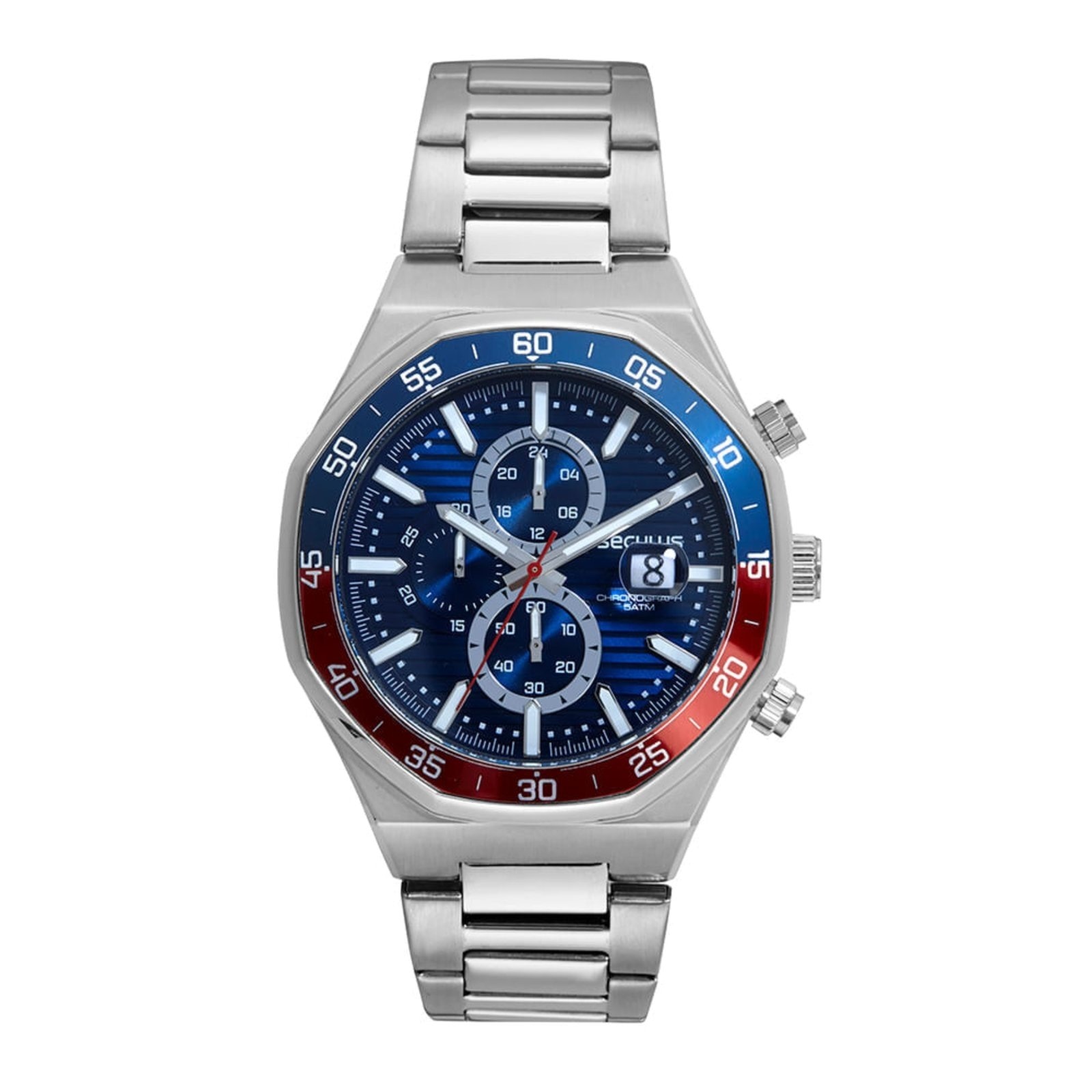 Imagem principal Relógio Seculus Masculino Cronógrafo Mostradores Removíveis Seculus prata