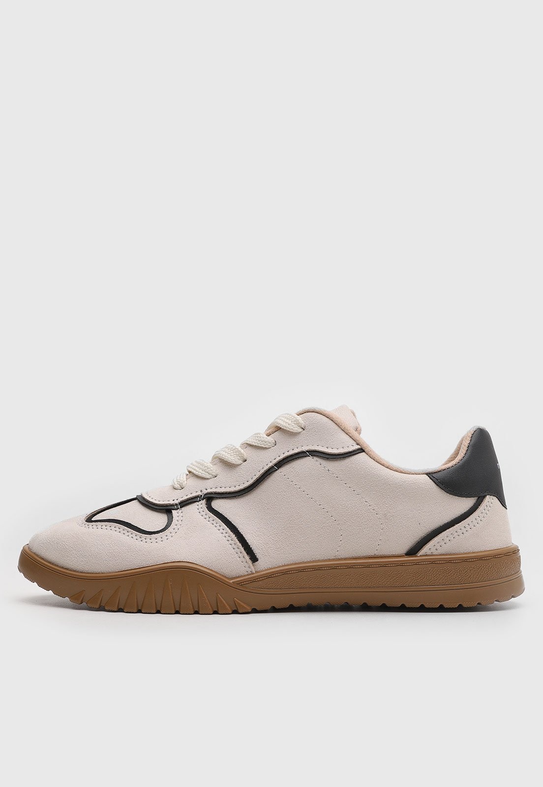 Imagem principal Tênis Feminino Moleca Cadarço Off-White e Preto MOLECA off-white white