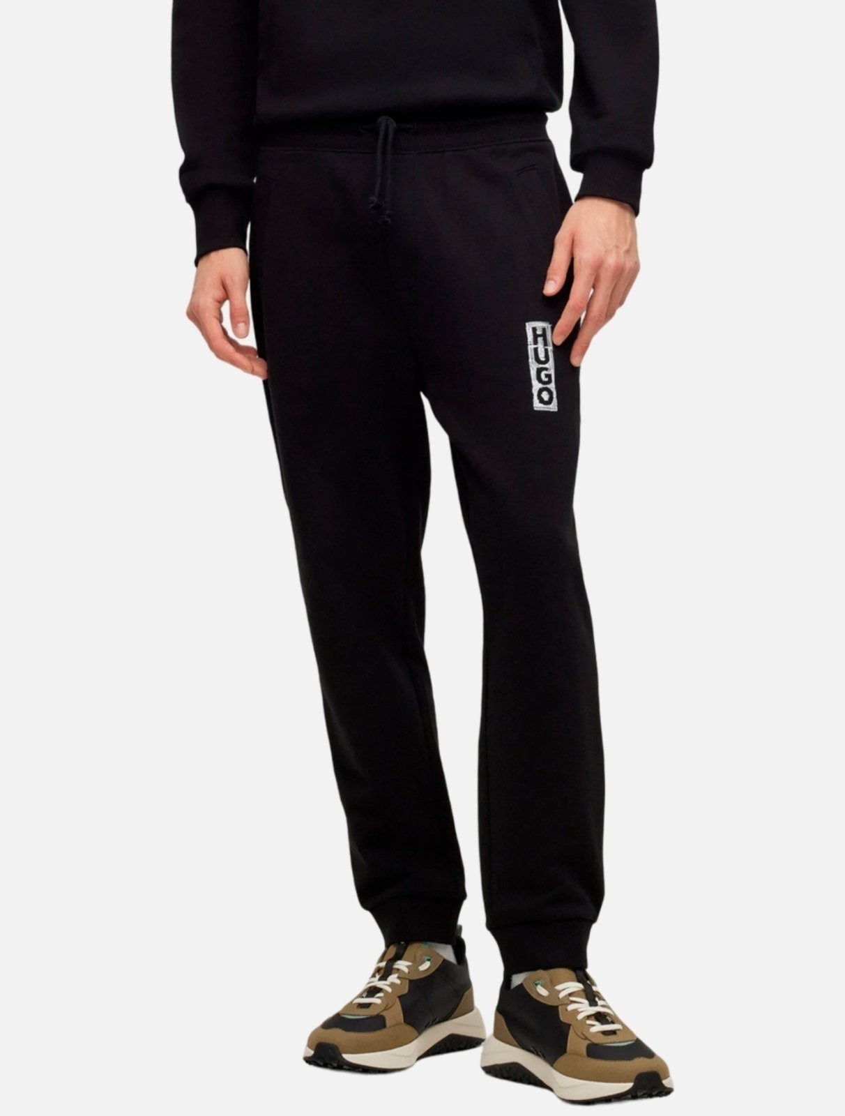 Imagem principal Calça Hugo Boss Relaxed Fit Malha Dogur Preta Hugo Boss preto